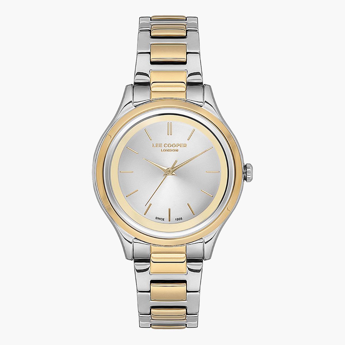 Lee Cooper Women's Silver & Gold Analog Metal Strap Watch -LC07134.230-women-watchesandjewellery-watches-image-1