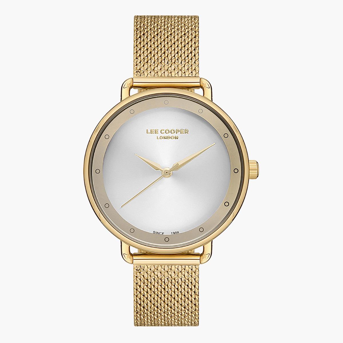 Lee Cooper Women's Gold Analog Mesh Strap Watch -LC07123.130-women-watchesandjewellery-watches-image-1