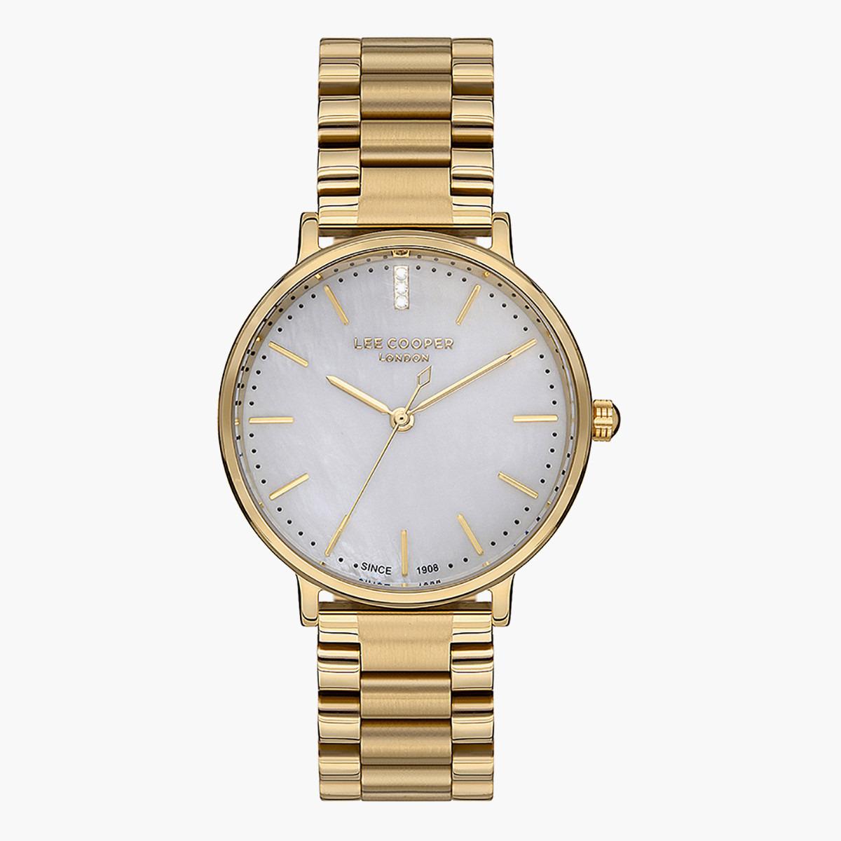 LC07129.120- راقب حزام معدن تناظرية ذهبي للنساء لي كوبر-women-watchesandjewellery-watches-image-1