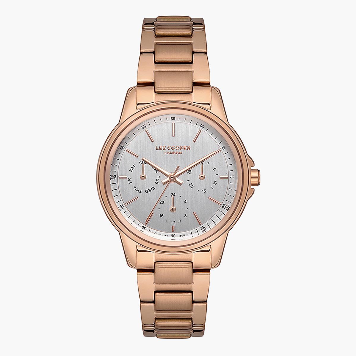 LC07131.430- راقب حزام معدن تناظرية ذهبي وردي للنساء لي كوبر-women-watchesandjewellery-watches-image-1