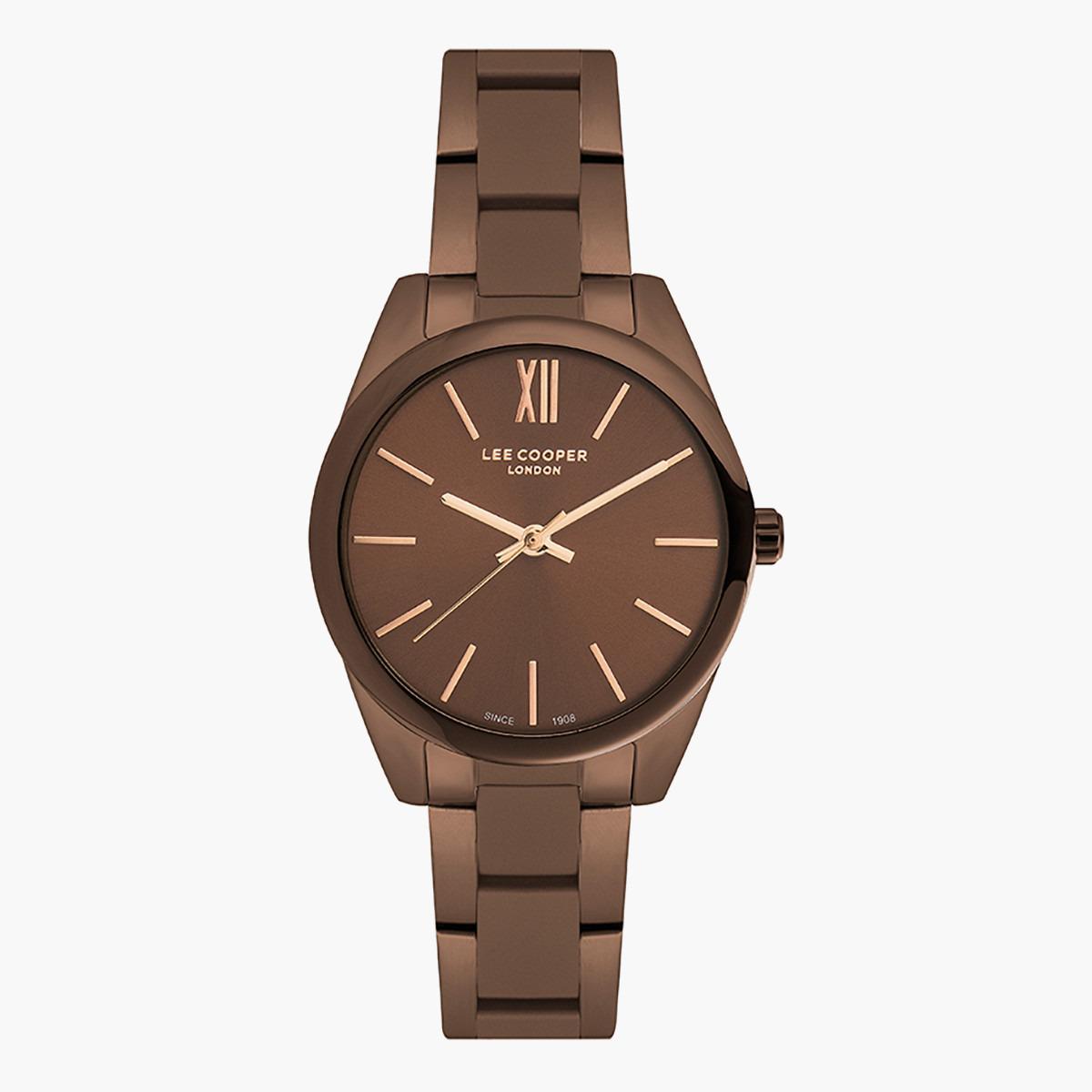 LC07139.740- راقب حزام معدن تناظرية بنى للنساء لي كوبر-women-watchesandjewellery-watches-image-1