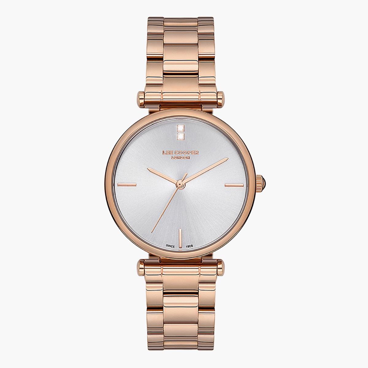 LC07148.430- راقب حزام معدن تناظرية ذهبي وردي للنساء لي كوبر-women-watchesandjewellery-watches-image-1