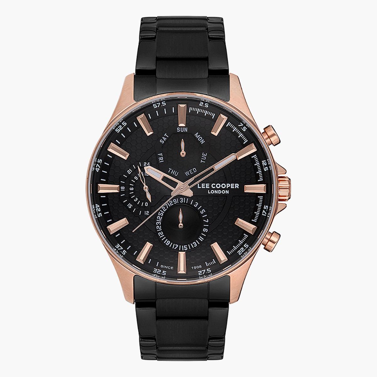 LC07169.450- راقب حزام معدن كرونوغراف أسود ملك الرجال لي كوبر-men-watchesandjewellery-watches-image-1