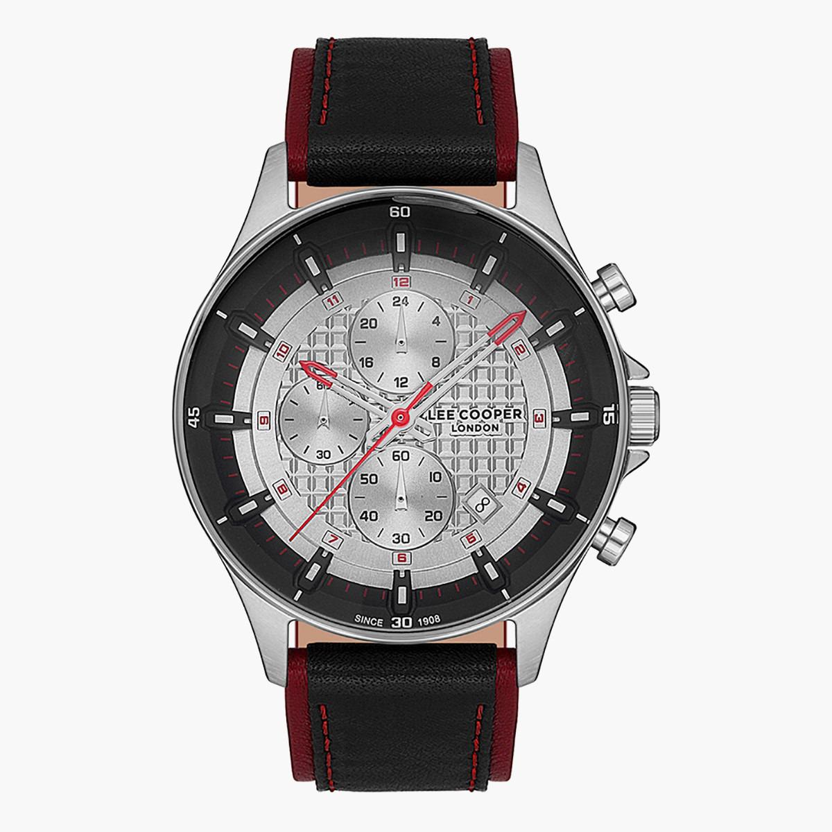 LC07188.351- راقب حزام جلد كرونوغراف أسود ملك الرجال لي كوبر-men-watchesandjewellery-watches-image-1