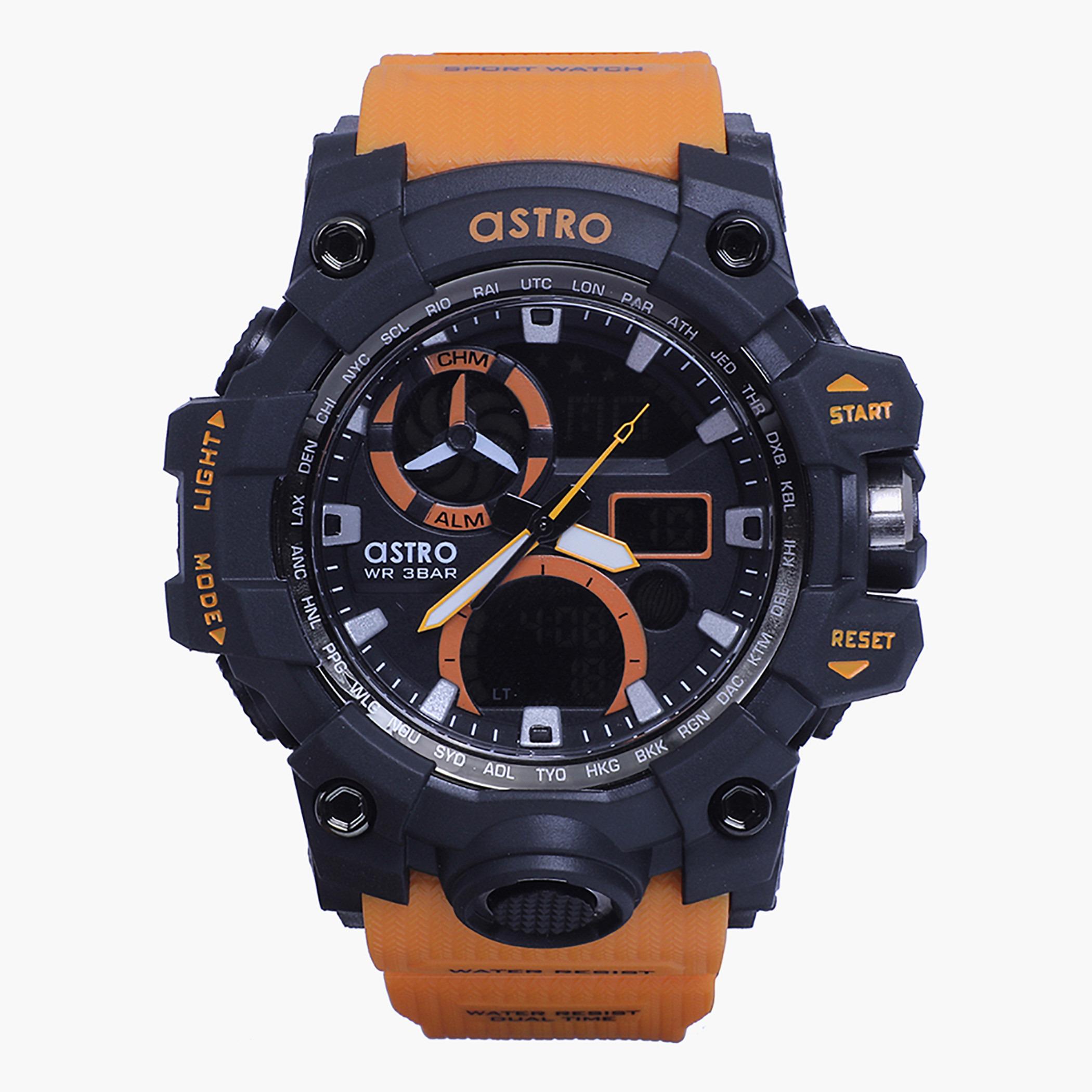 Astro Kids PU Orange Strap Analog/Digital Watch - A20808-girls-accessories-watches-image-4