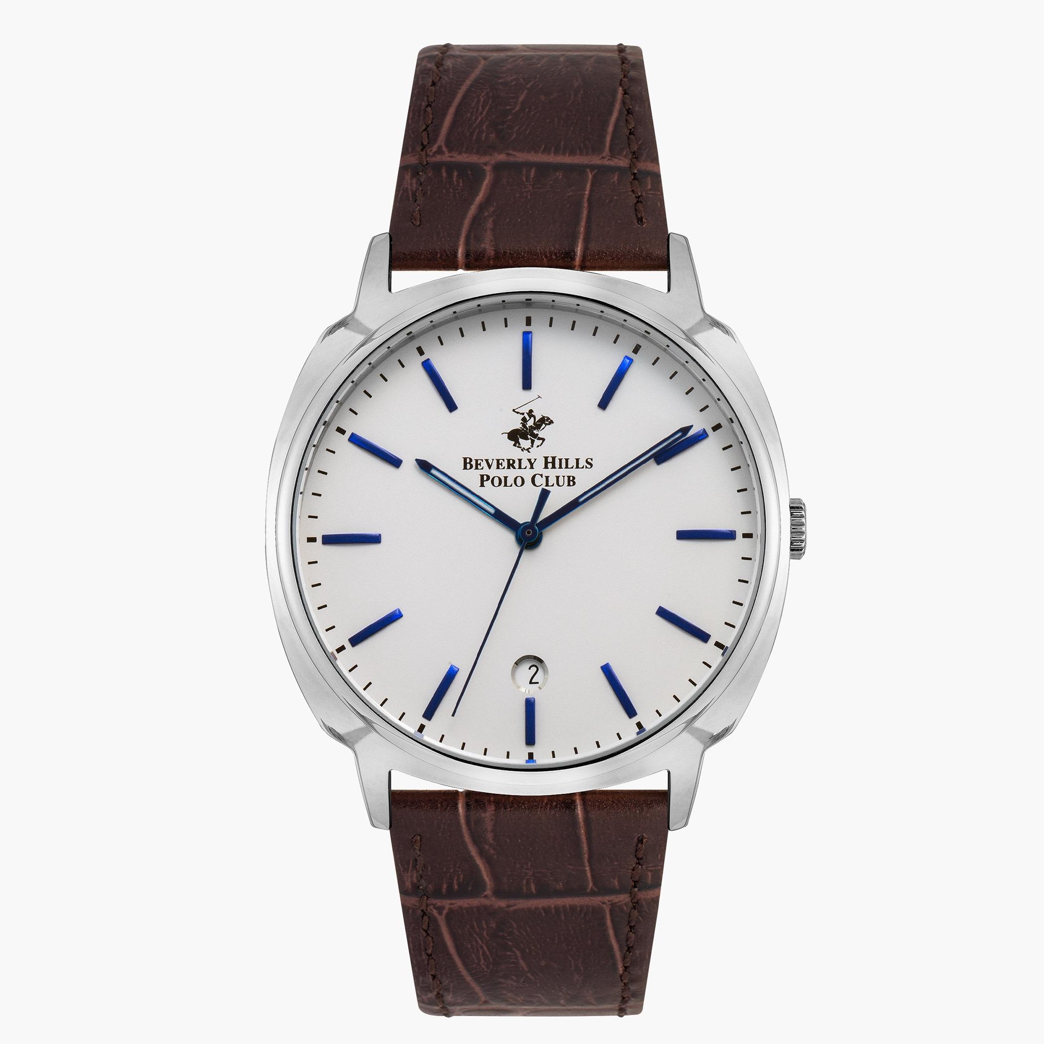 ساعة بيفرلي هيلز بولو كلوب للرجال بسوار جلدي بني انالوج - BP3022X.332-men-watchesandjewellery-watches-image-1