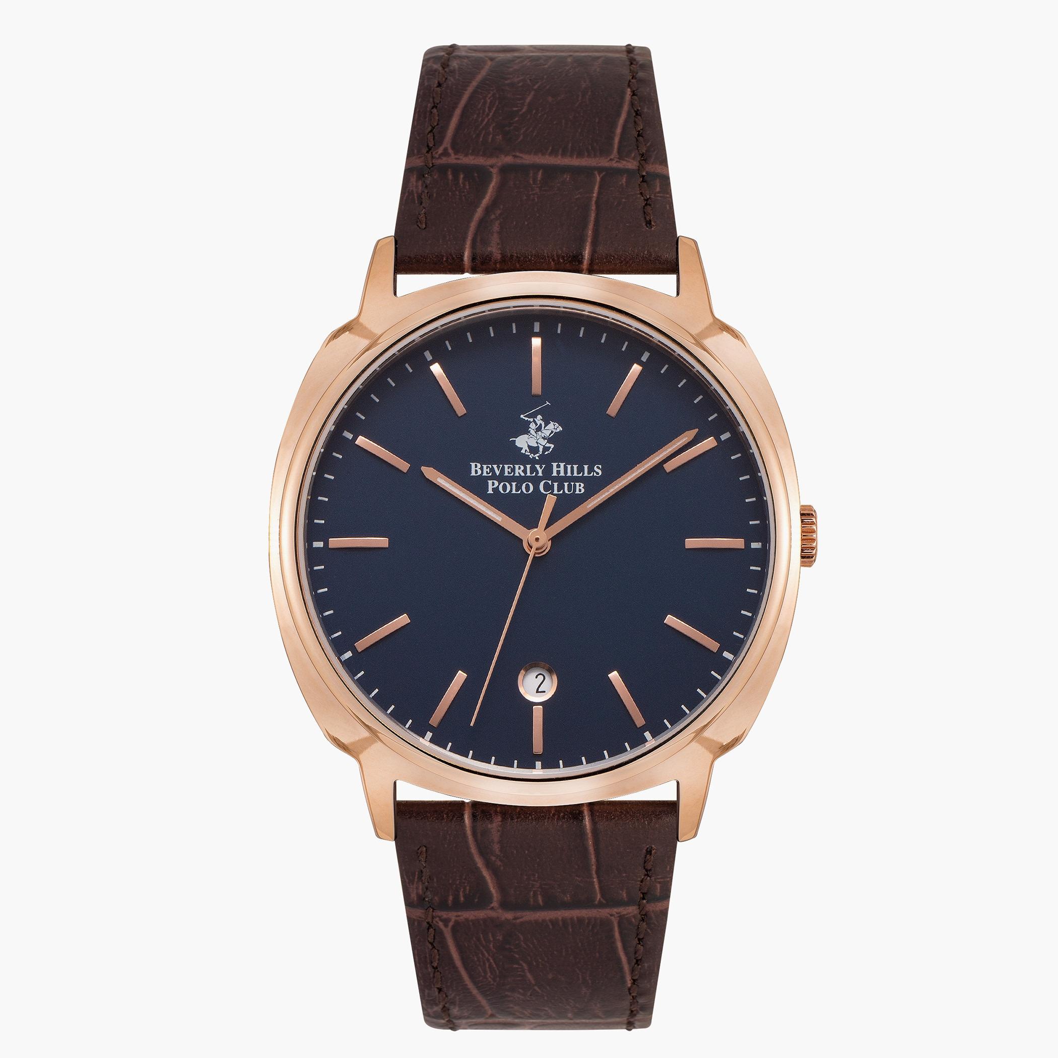 Beverly Hills Polo Club Men Leather Brown Strap Analog Watch - BP3022X.492-men-watchesandjewellery-watches-image-1