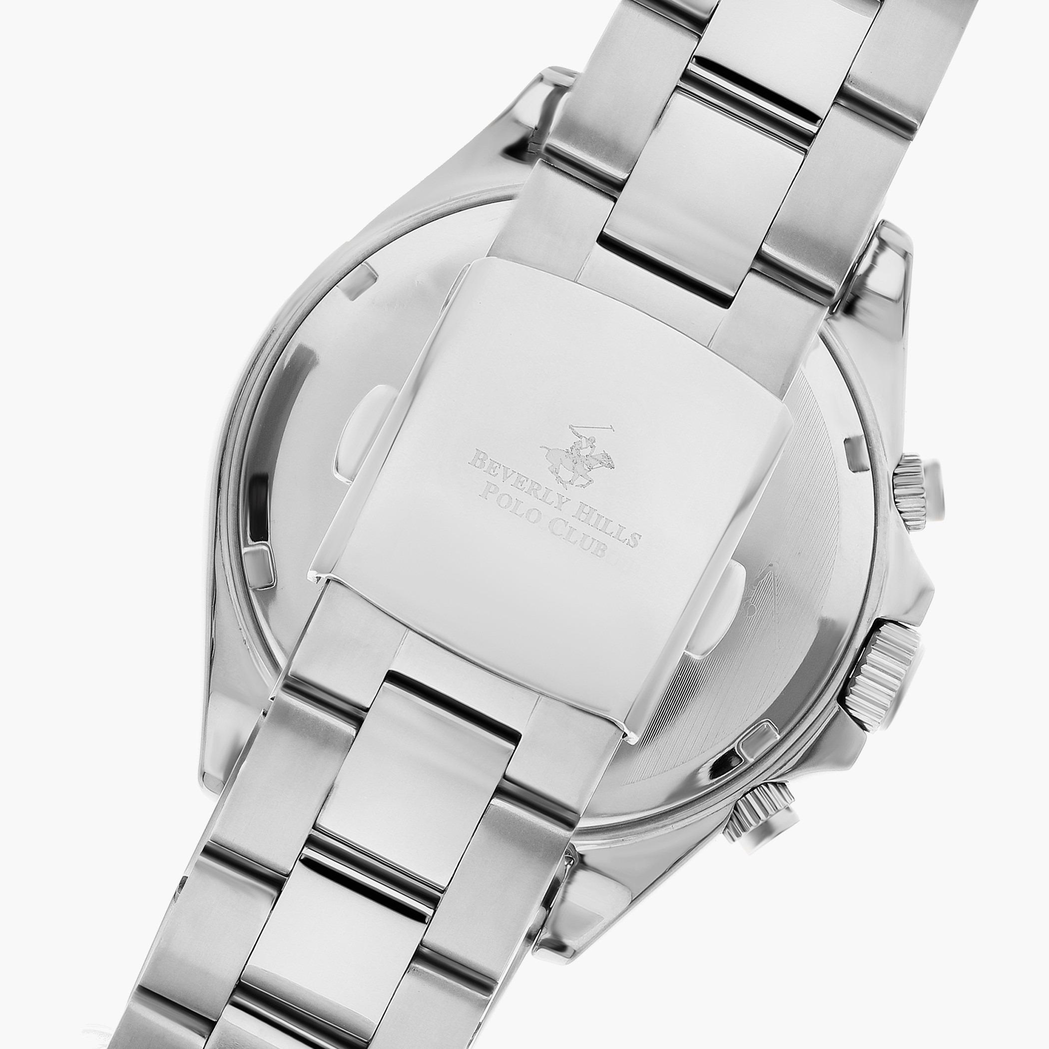 Beverly Hills Polo Club Men Silver Metal Strap Chronograph Watch - BP3127X.390-men-watchesandjewellery-watches-image-3