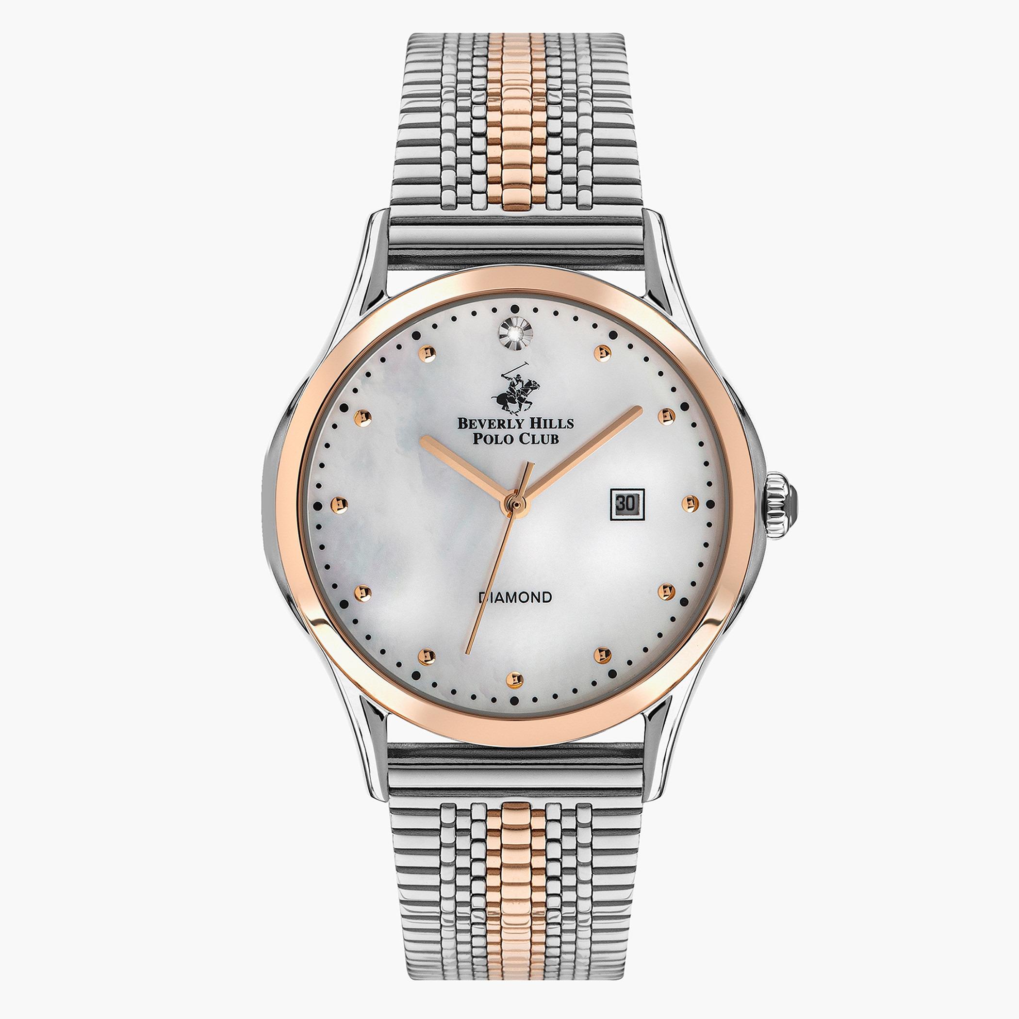 Beverly Hills Polo Club Women Metal Silver & Rose Gold Strap Analog Watch - BP3195C.520-women-watchesandjewellery-watches-image-1