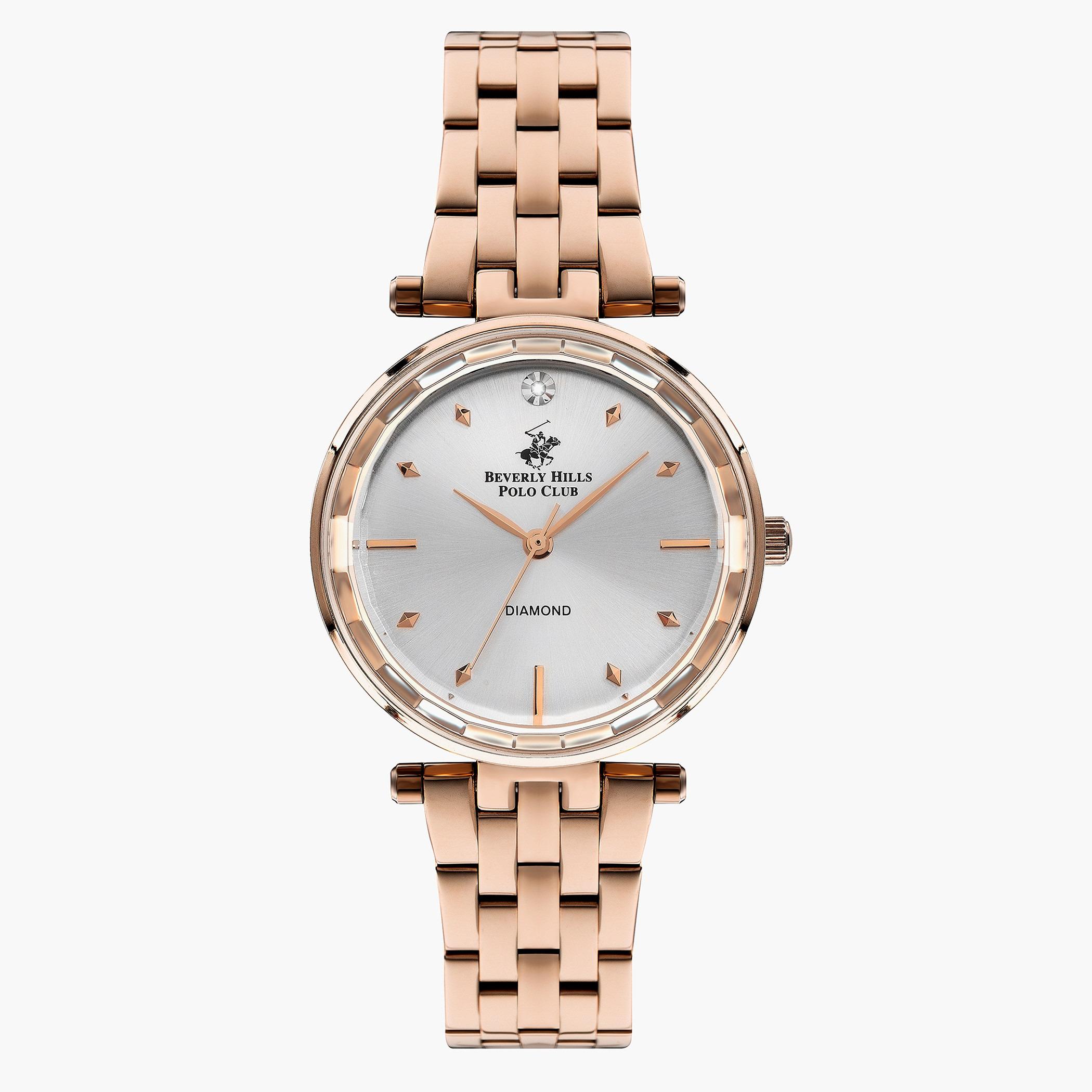 ساعة بيفرلي هيلز بولو كلوب للنساء بسوار معدني ذهبي وردي - BP3198X.430-women-watchesandjewellery-watches-image-1