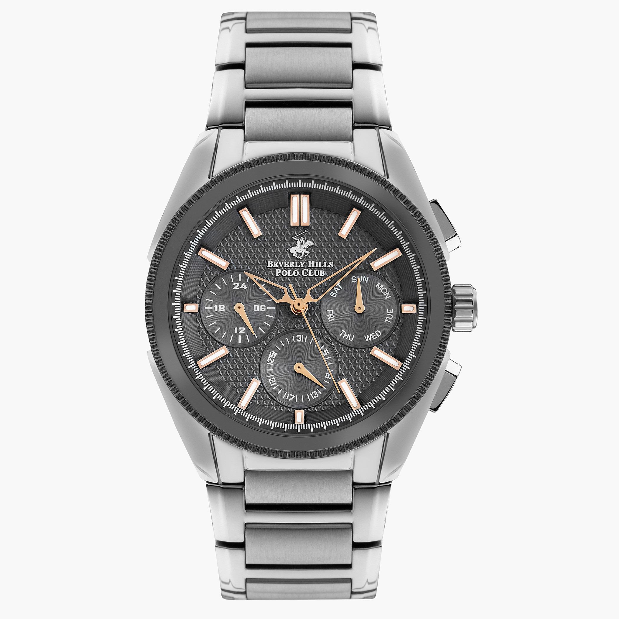Beverly Hills Polo Club Men Metal Silver Strap Chronograph Watch - BP3213X.360-men-watchesandjewellery-watches-image-1