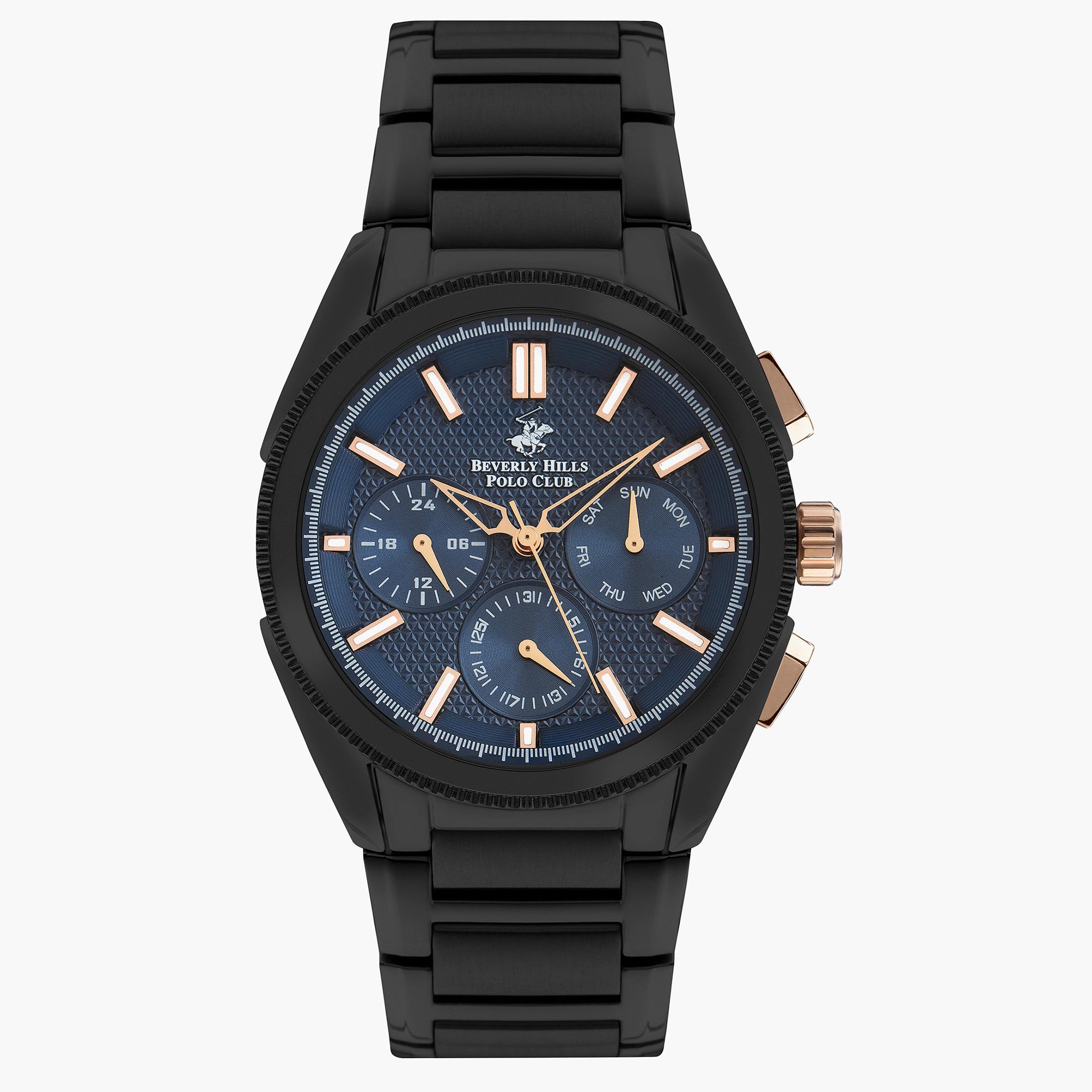 ساعة كرونوغراف من بيفرلي هيلز بولو كلوب للرجال بسوار ميتال مع لون اسود - BP3213X.690-men-watchesandjewellery-watches-image-1