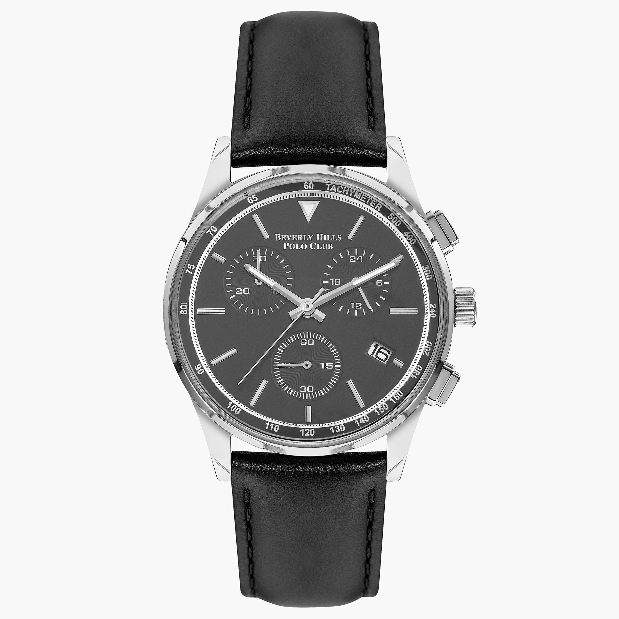 ساعة بيفرلي هيلز بولو كلوب كرونوغراف بسوار جلدي للرجال - BP3215X.361-men-watchesandjewellery-watches-image-1