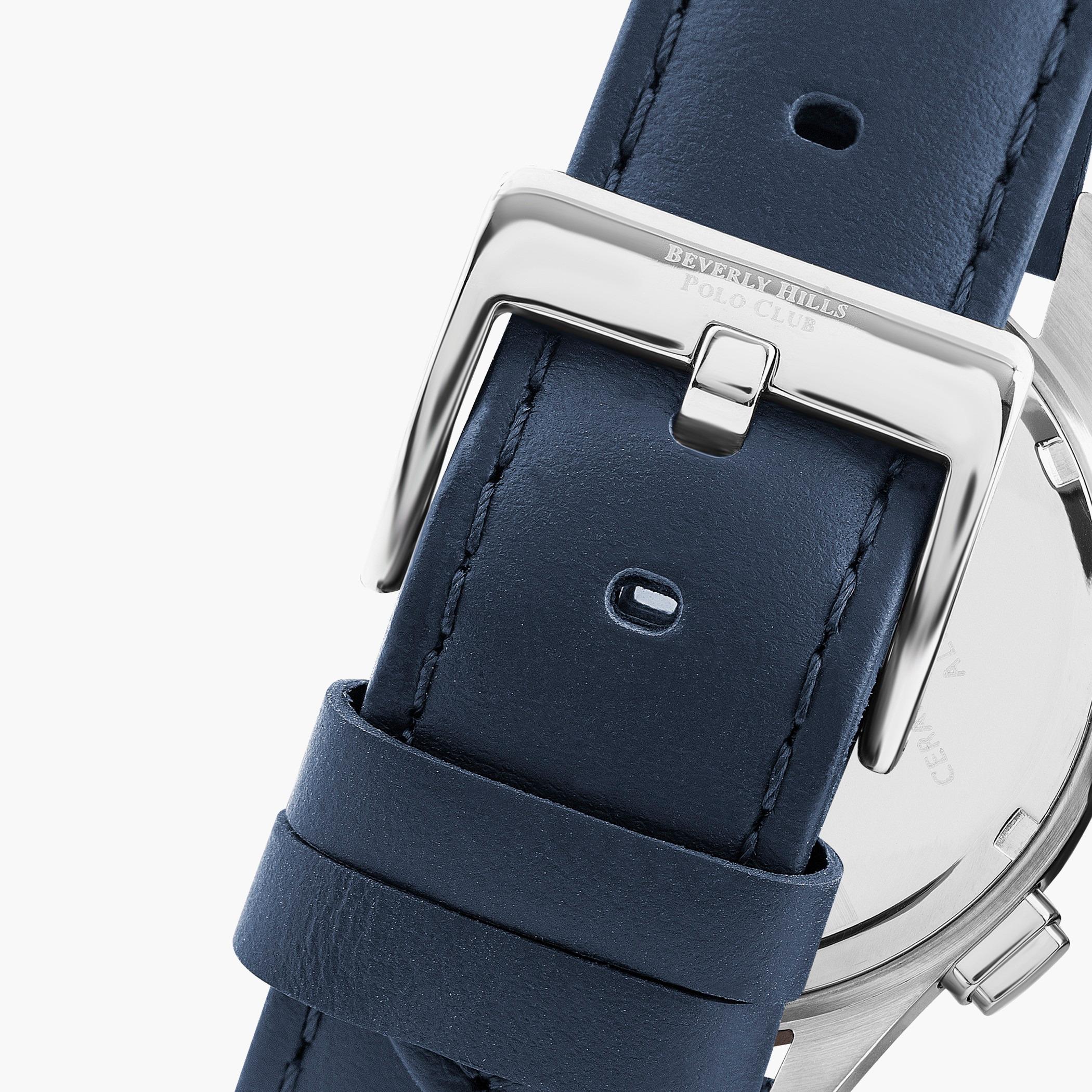 Beverly Hills Polo Club Men Leather Blue Strap Chronograph Watch - BP3215X.399-men-watchesandjewellery-watches-image-3