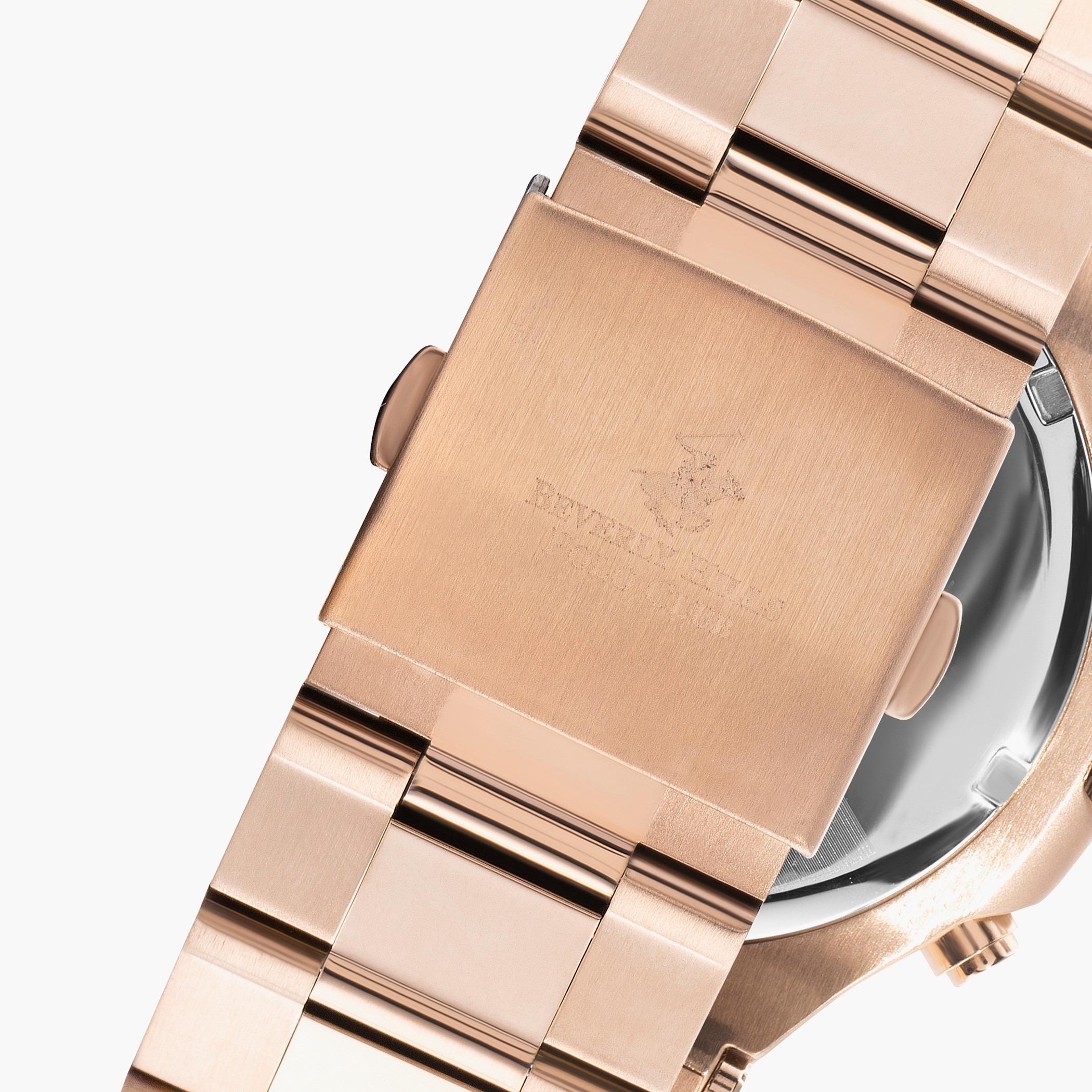 ساعة بيفرلي هيلز بولو كلوب للرجال بسوار جلدي ذهبي وردي مع كرونوغراف - BP3216X.470-men-watchesandjewellery-watches-image-3