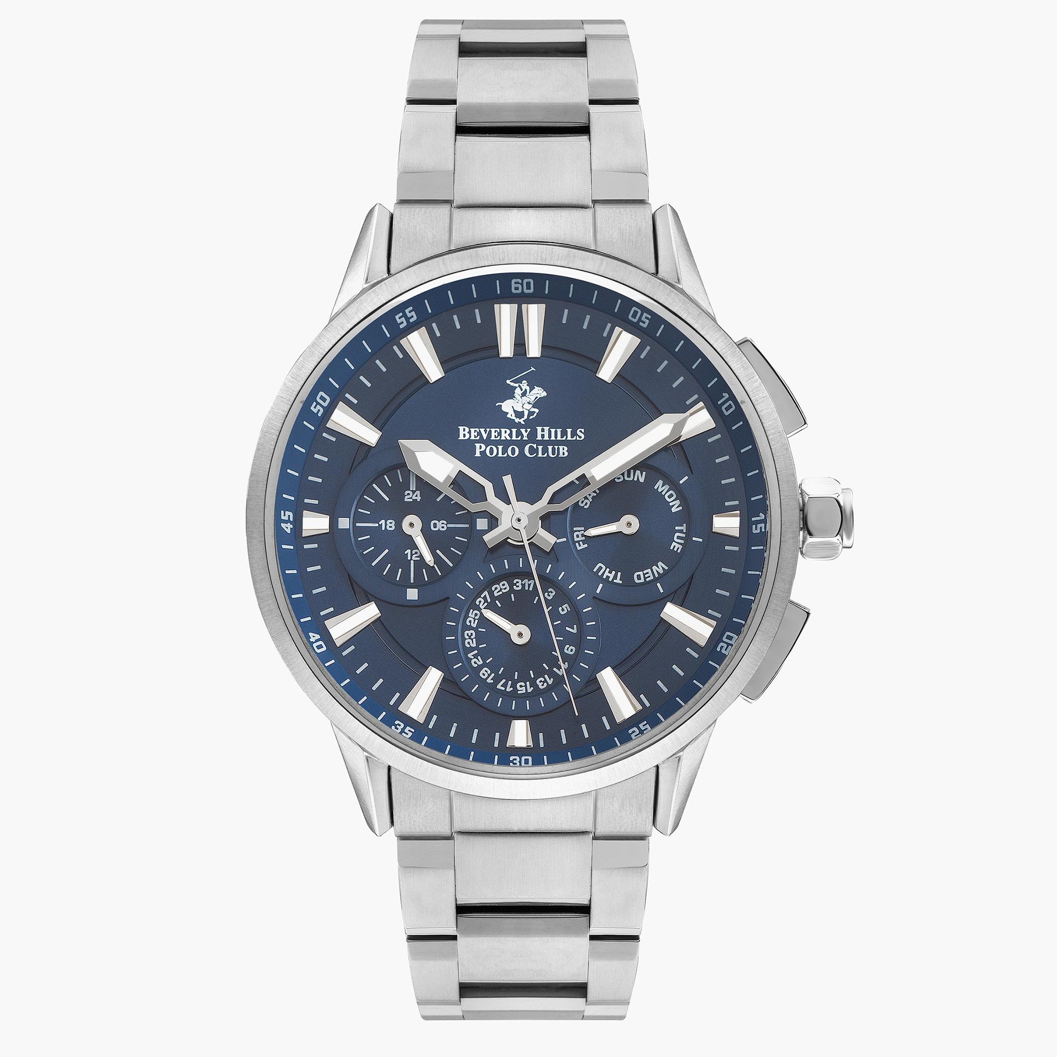 ساعة بيفرلي هيلز بولو كلوب للرجال بسوار معدني فضي كرونوغراف - BP3220X.390-men-watchesandjewellery-watches-image-1