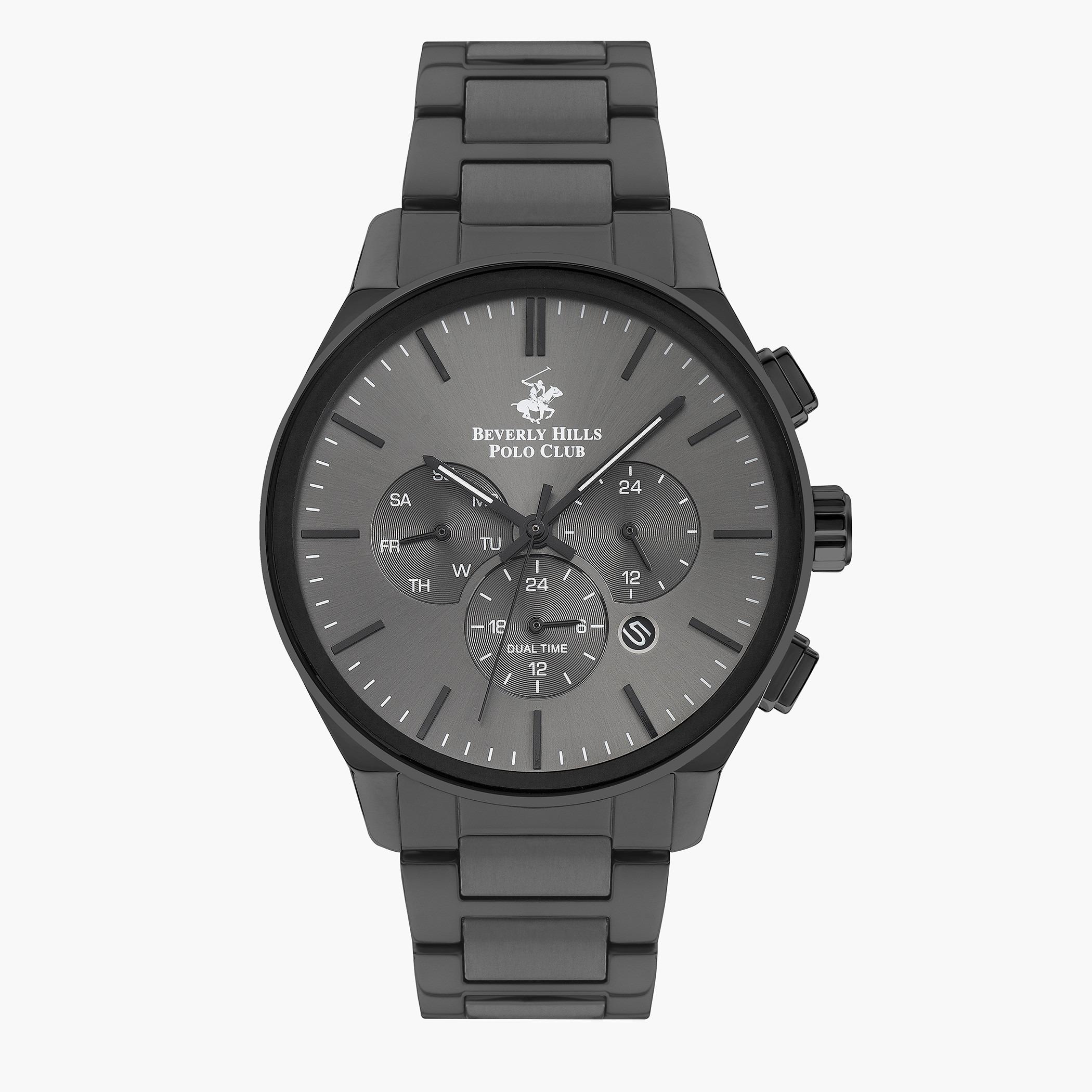 ساعة بيفرلي هيلز بولو كلوب للرجال بسوار معدني كرونوغراف - BP3223X.060-men-watchesandjewellery-watches-image-1