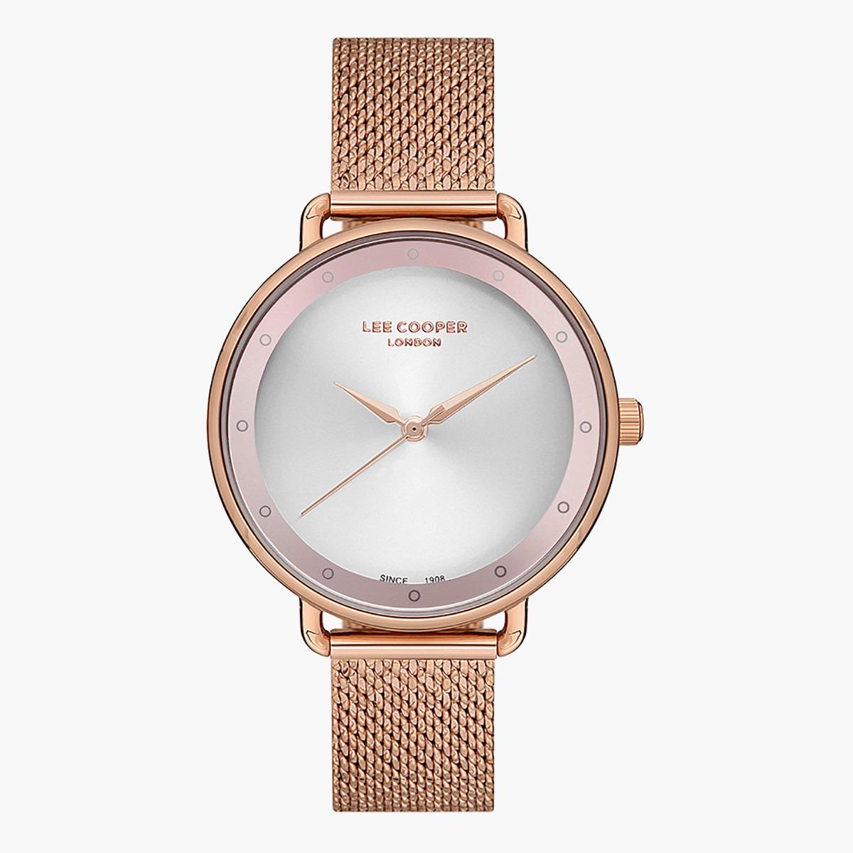 Lee Cooper Women's Rose Gold Analog Mesh Strap Watch -LC07123.430-women-watchesandjewellery-watches-image-1