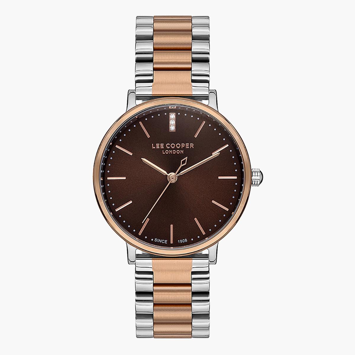 Lee Cooper Women's Silver & Gold Analog Metal Strap Watch -LC07129.540-women-watchesandjewellery-watches-image-1