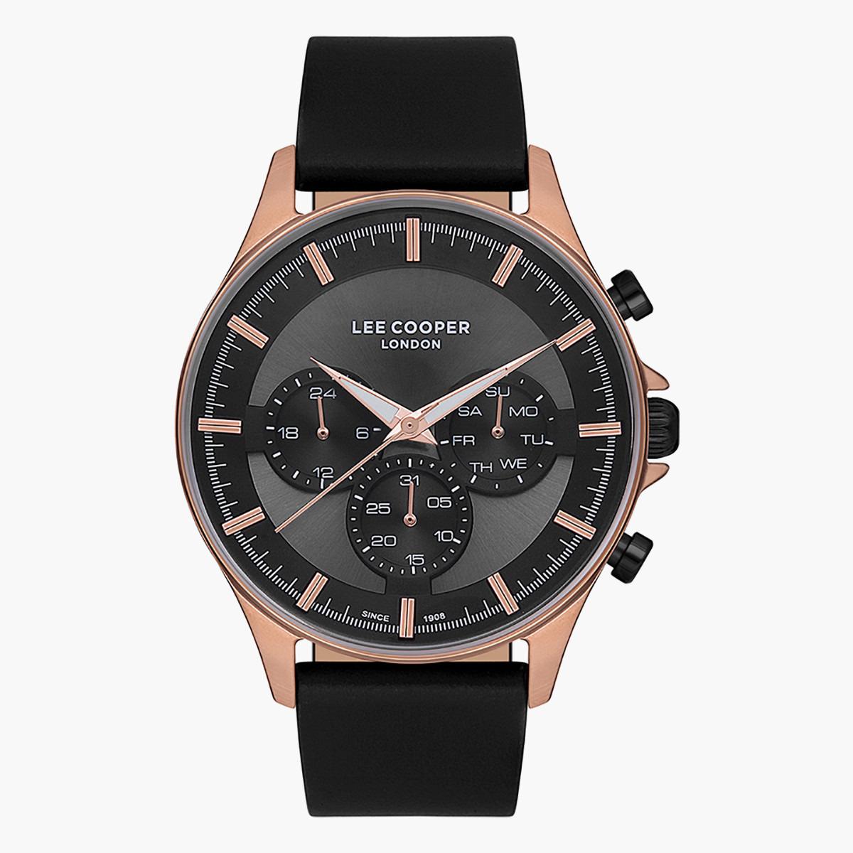 LC07186.451- راقب حزام جلد كرونوغراف أسود ملك الرجال لي كوبر-men-watchesandjewellery-watches-image-1