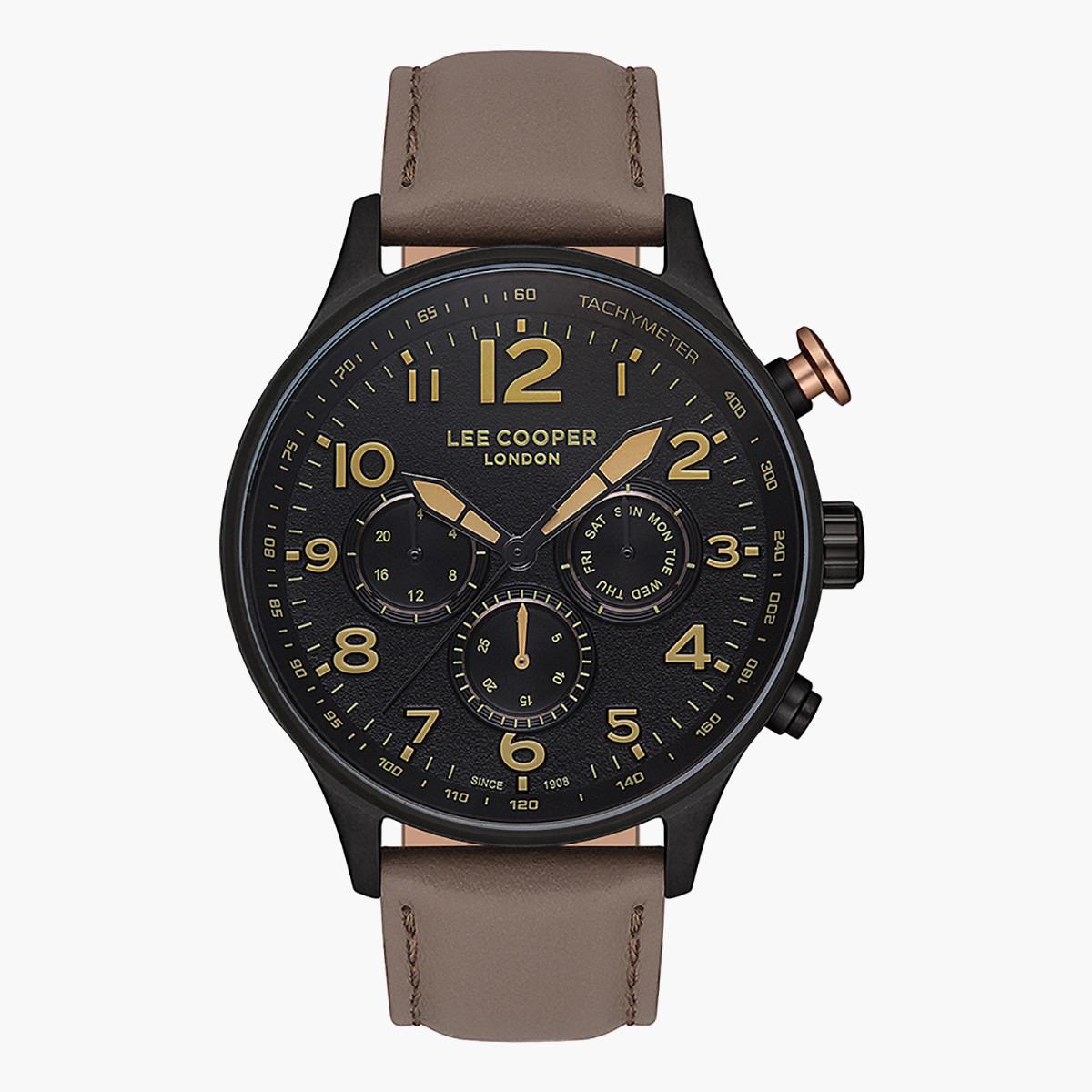 LC07193.652- راقب حزام جلد كرونوغراف بنى ملك الرجال لي كوبر-men-watchesandjewellery-watches-image-1