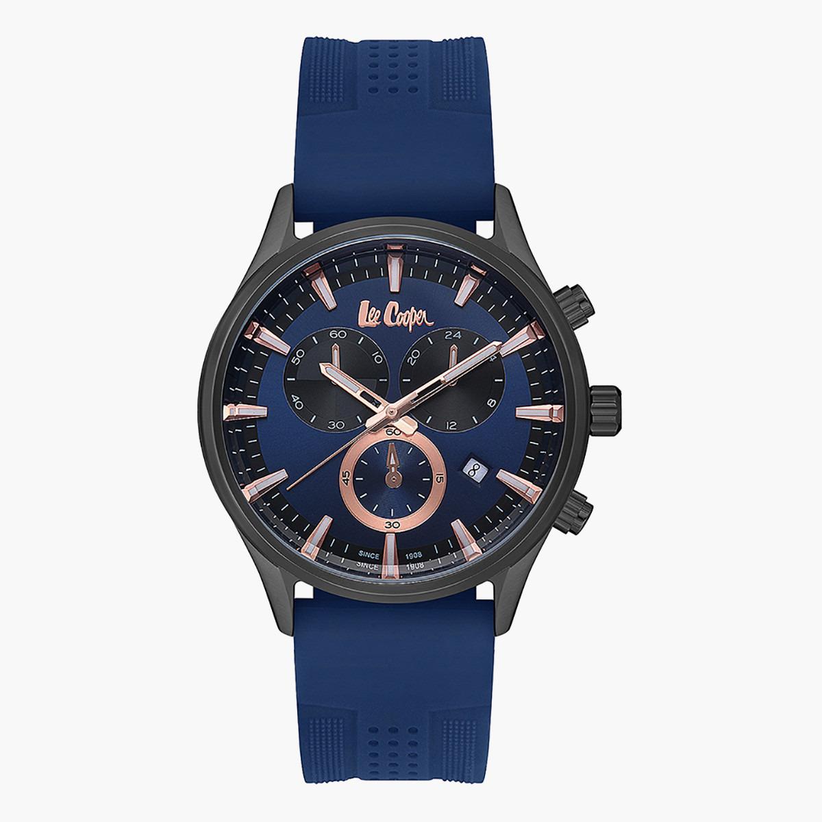 LC07206.099- راقب حزام سيليكون كرونوغراف أزرق ملك الرجال لي كوبر-men-watchesandjewellery-watches-image-1