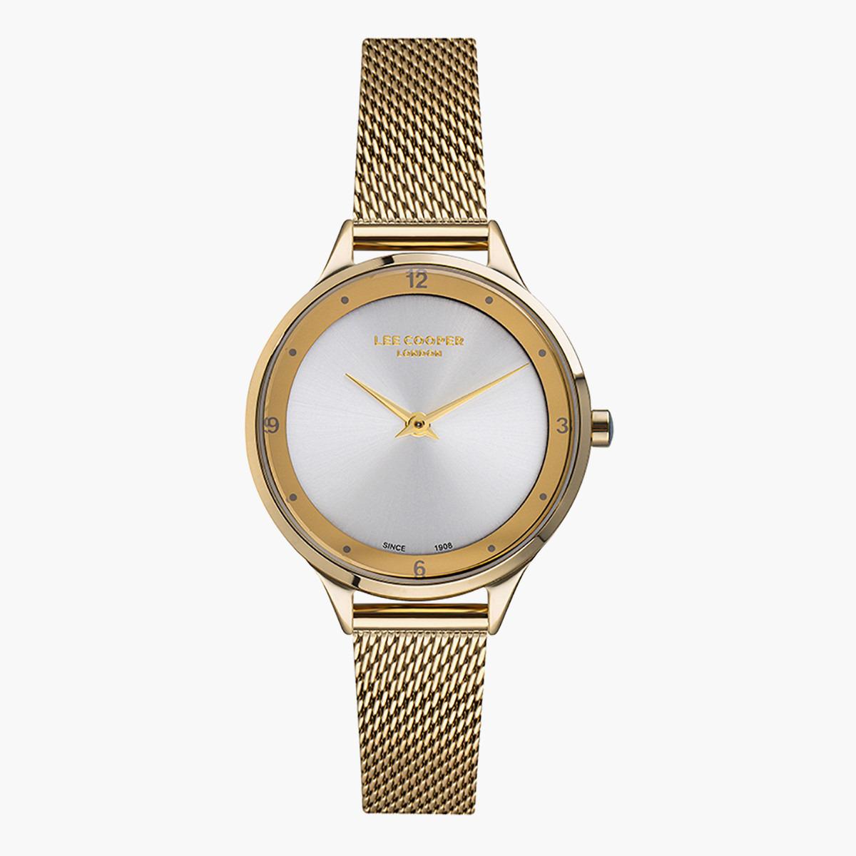 Lee Cooper Women's Gold Analog Mesh Strap Watch -LC07118.130-women-watchesandjewellery-watches-image-1