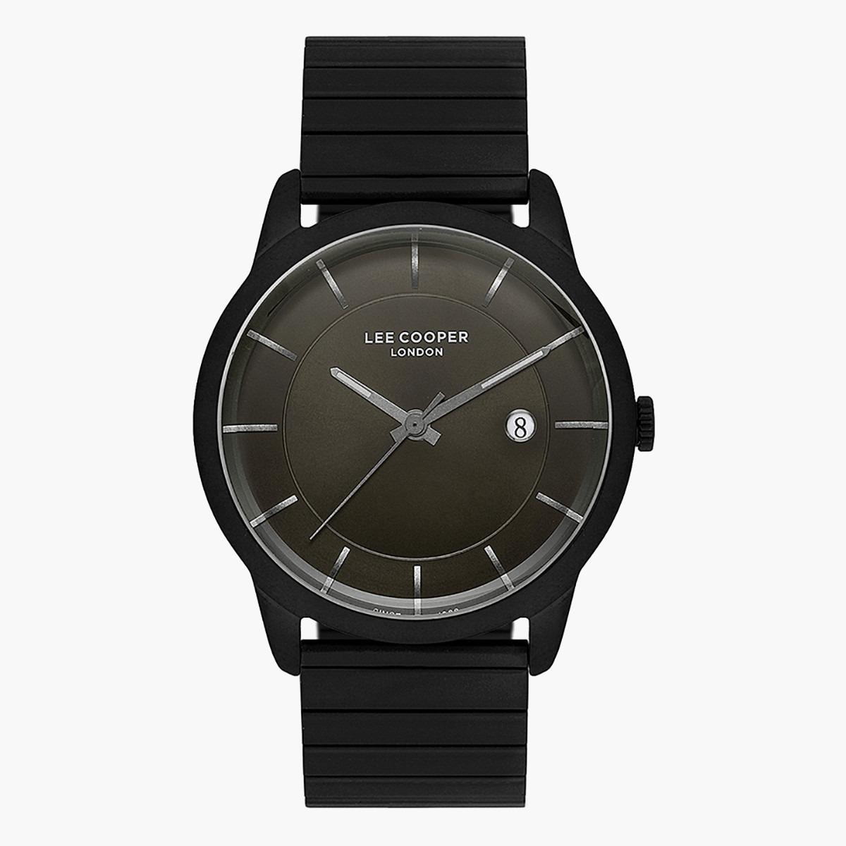 LC07185.660- راقب حزام معدن تناظرية أسود ملك الرجال لي كوبر-men-watchesandjewellery-watches-image-1