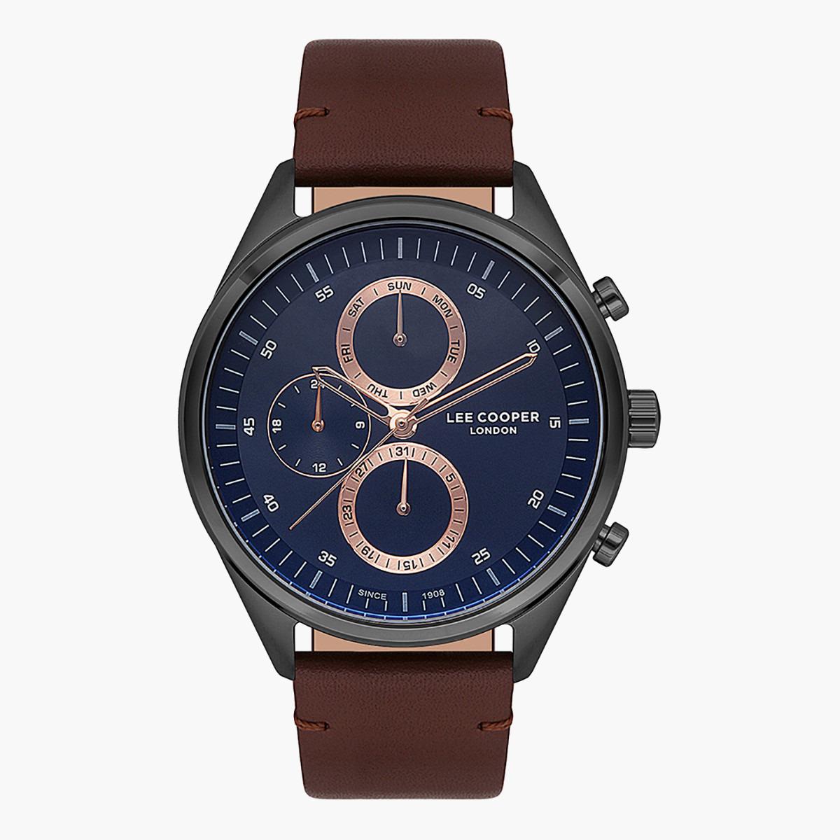 LC07209.062- راقب حزام جلد كرونوغراف بنى ملك الرجال لي كوبر-men-watchesandjewellery-watches-image-1