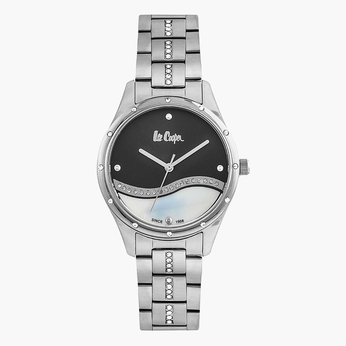 LC06639.350- راقب حزام معدن تناظرية بني للنساء لي كوبر-women-watchesandjewellery-watches-image-1