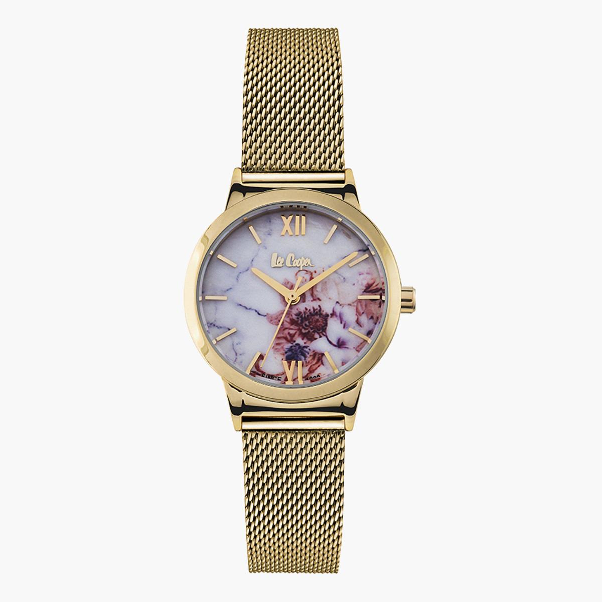 LC06666.130- راقب حزام معدن تناظرية ذهبي للنساء لي كوبر-women-watchesandjewellery-watches-image-1