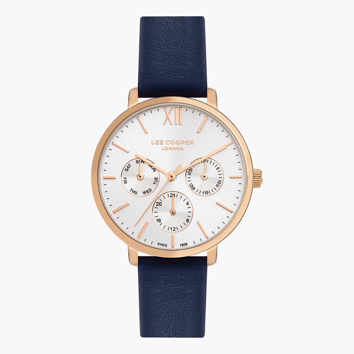 LC07196.439- راقب حزام جلد تناظرية أزرق للنساء لي كوبر-women-watchesandjewellery-watches-image-1
