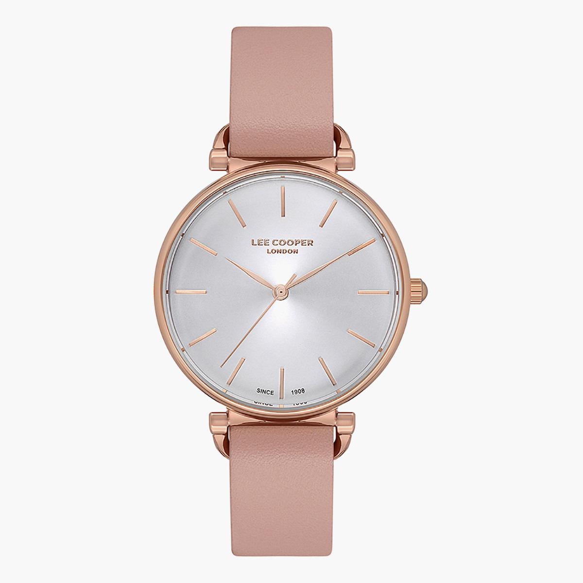 Lee Cooper Women's Pink Analog Leather Strap Watch -LC07201.438-women-watchesandjewellery-watches-image-1