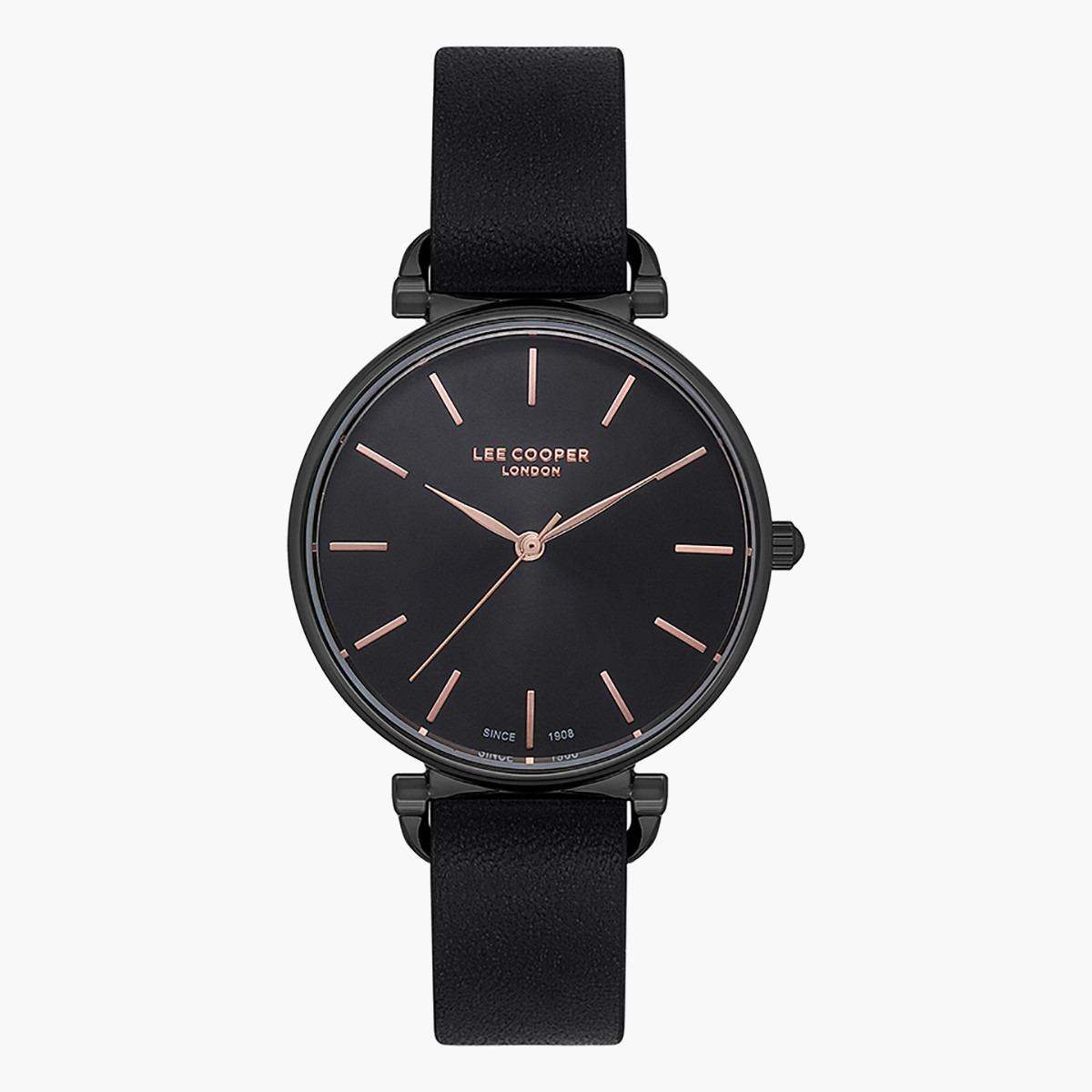 Lee Cooper Women's Black Analog Leather Strap Watch -LC07201.651-women-watchesandjewellery-watches-image-1