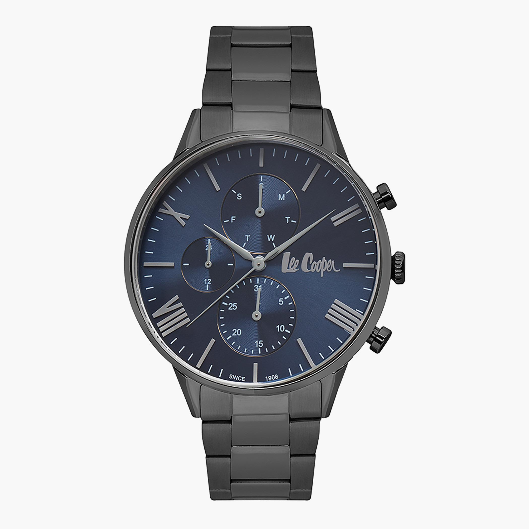 Lee Cooper Men's Gun Metal Chronograph Metal Strap Watch -LC06927.090-men-watchesandjewellery-watches-image-1