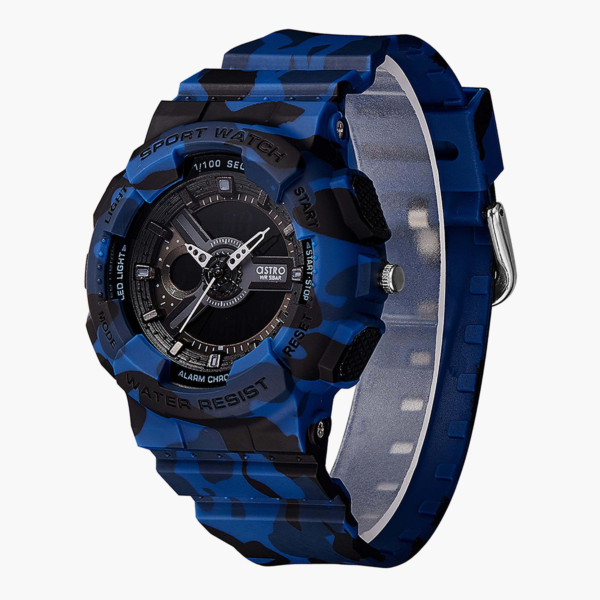 A21805-PPLB- راقب حزام البولي يوريثين تناظرية/ رقمية أزرق للرجال أسترو-men-watchesandjewellery-watches-image-2
