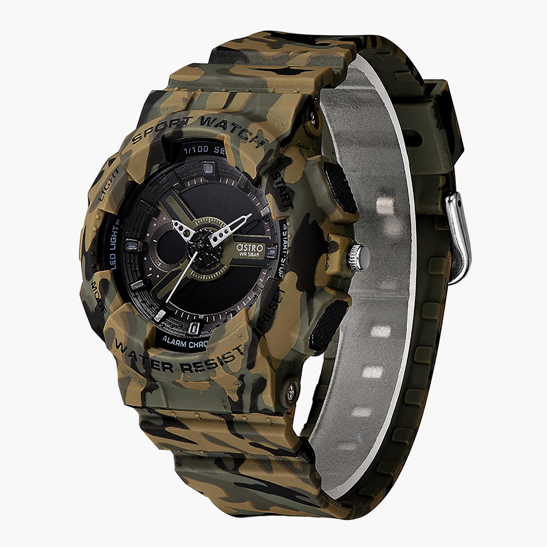 A21805-PPHB- راقب حزام البولي يوريثين تناظرية/ رقمية أخضر للرجال أسترو-men-watchesandjewellery-watches-image-2