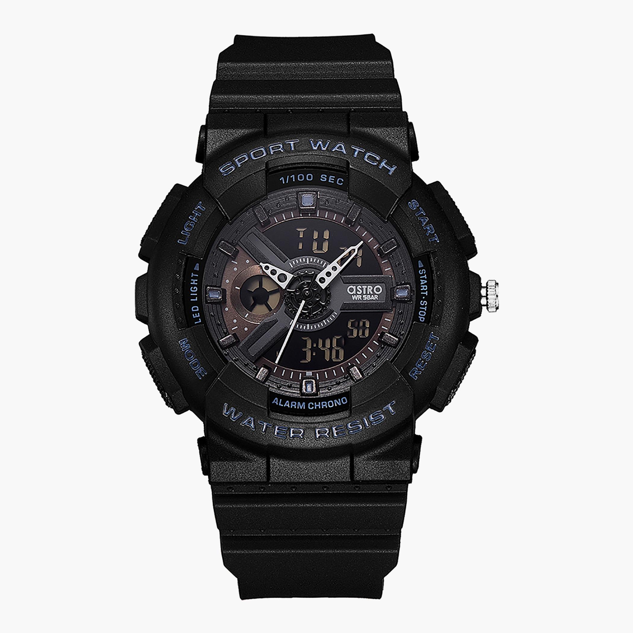 A21805-PPBB- راقب حزام البولي يوريثين تناظرية/ رقمية أسود للرجال أسترو-men-watchesandjewellery-watches-image-1
