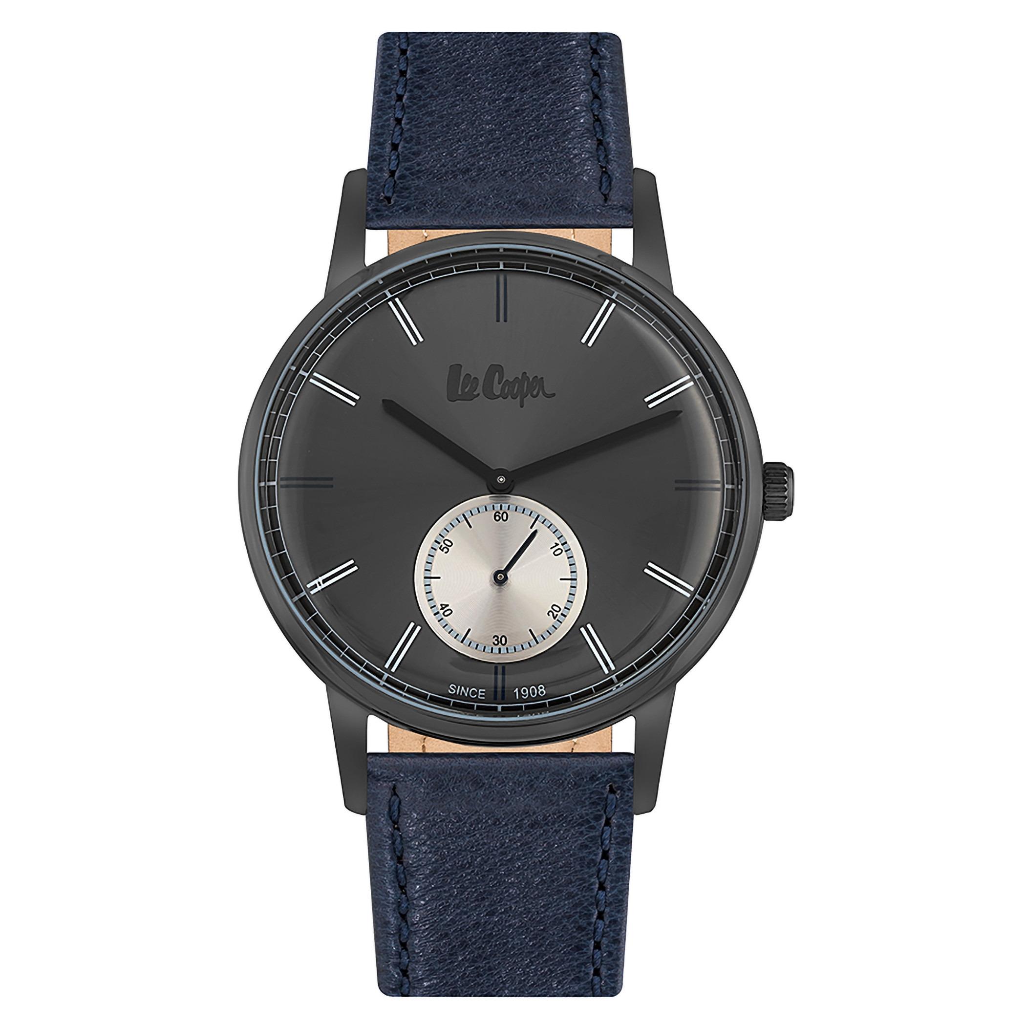 Lee Cooper Men Leather Navy Strap Analog Watch - LC06673.069-men-watchesandjewellery-watches-image-1