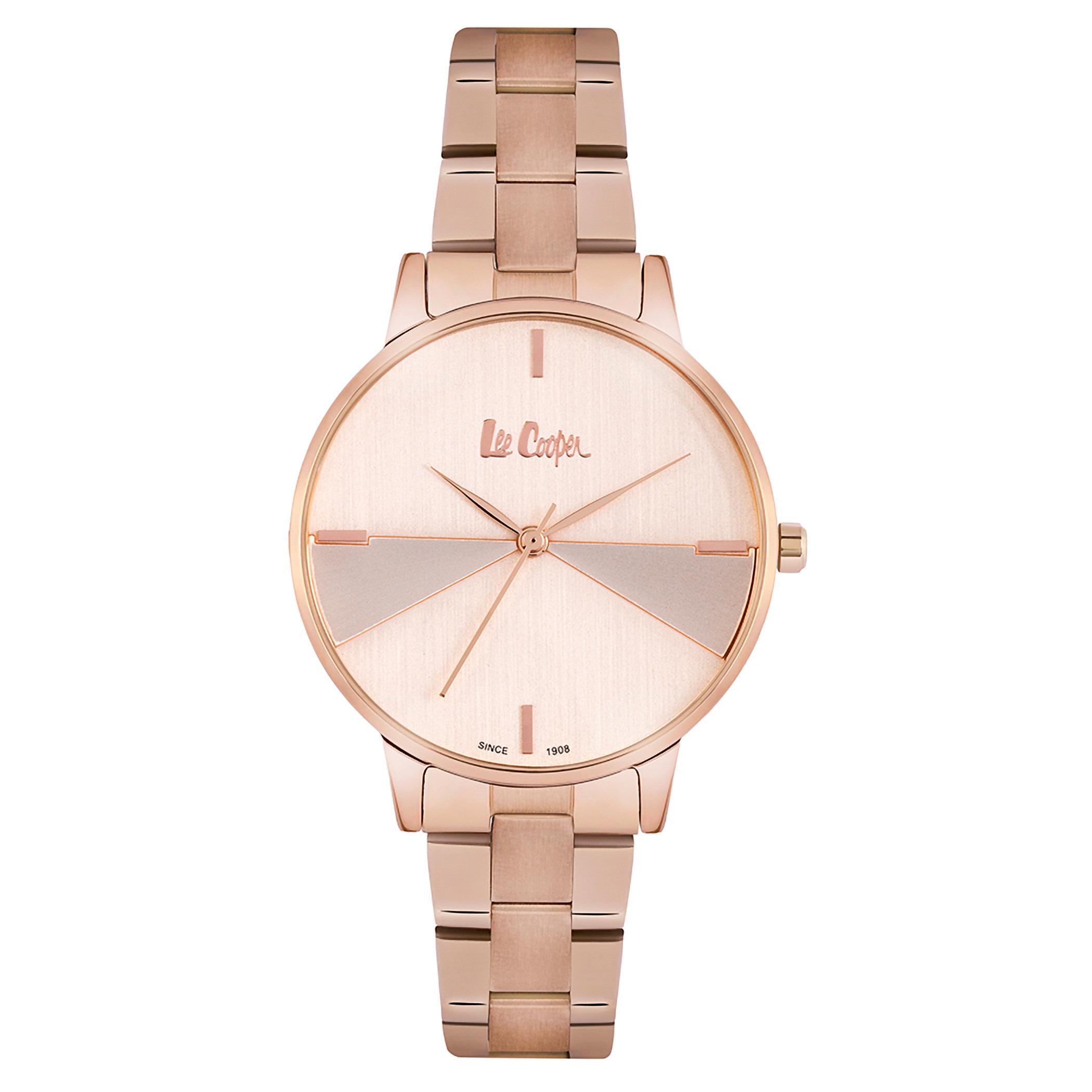 ساعة انالوج من لي كوبر للنساء بسوار من الذهب الوردي والمیتال - LC06873.410-women-watchesandjewellery-watches-image-1