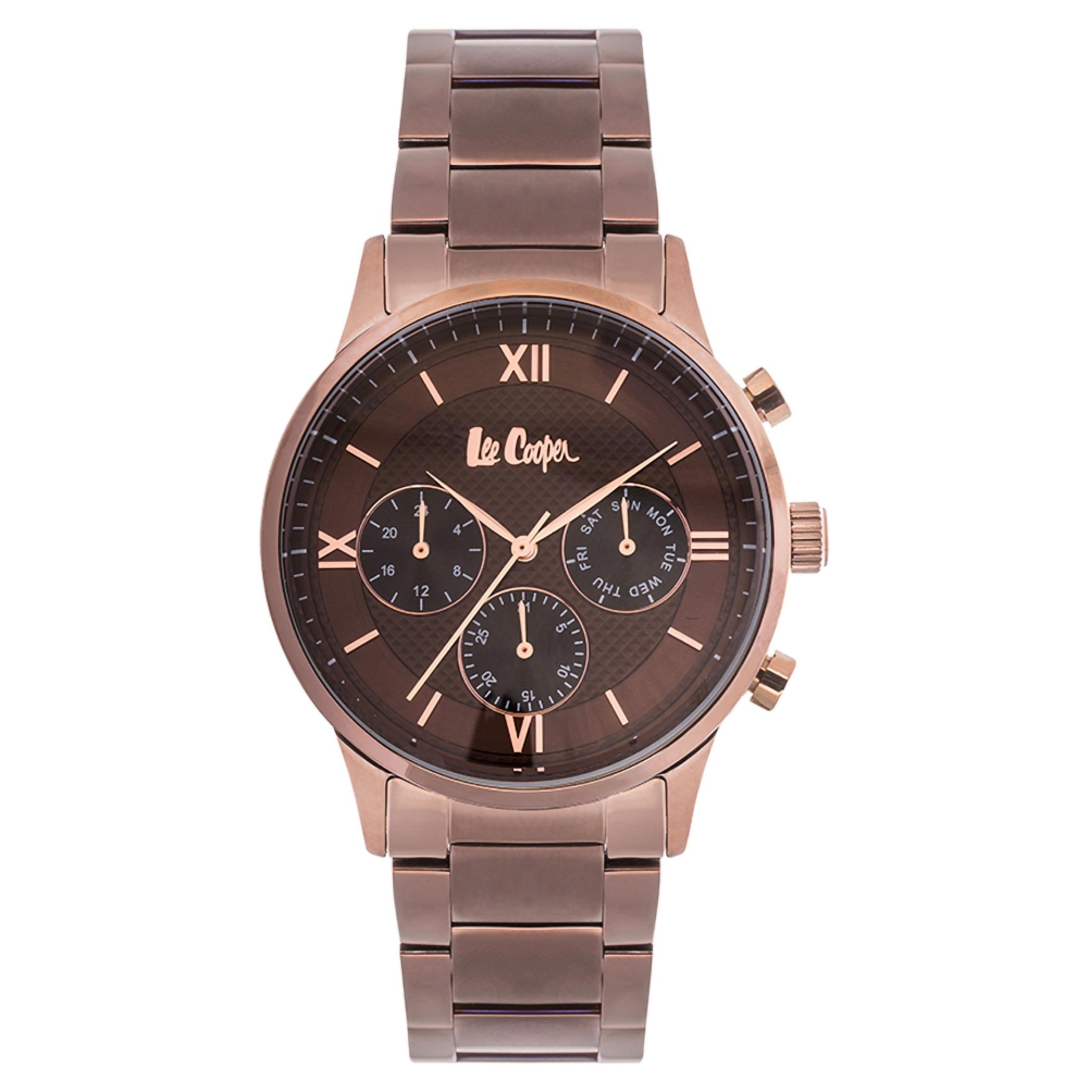 Lee Cooper Men Metal Brown Strap Chronograph Watch - LC06922.740-men-watchesandjewellery-watches-image-1