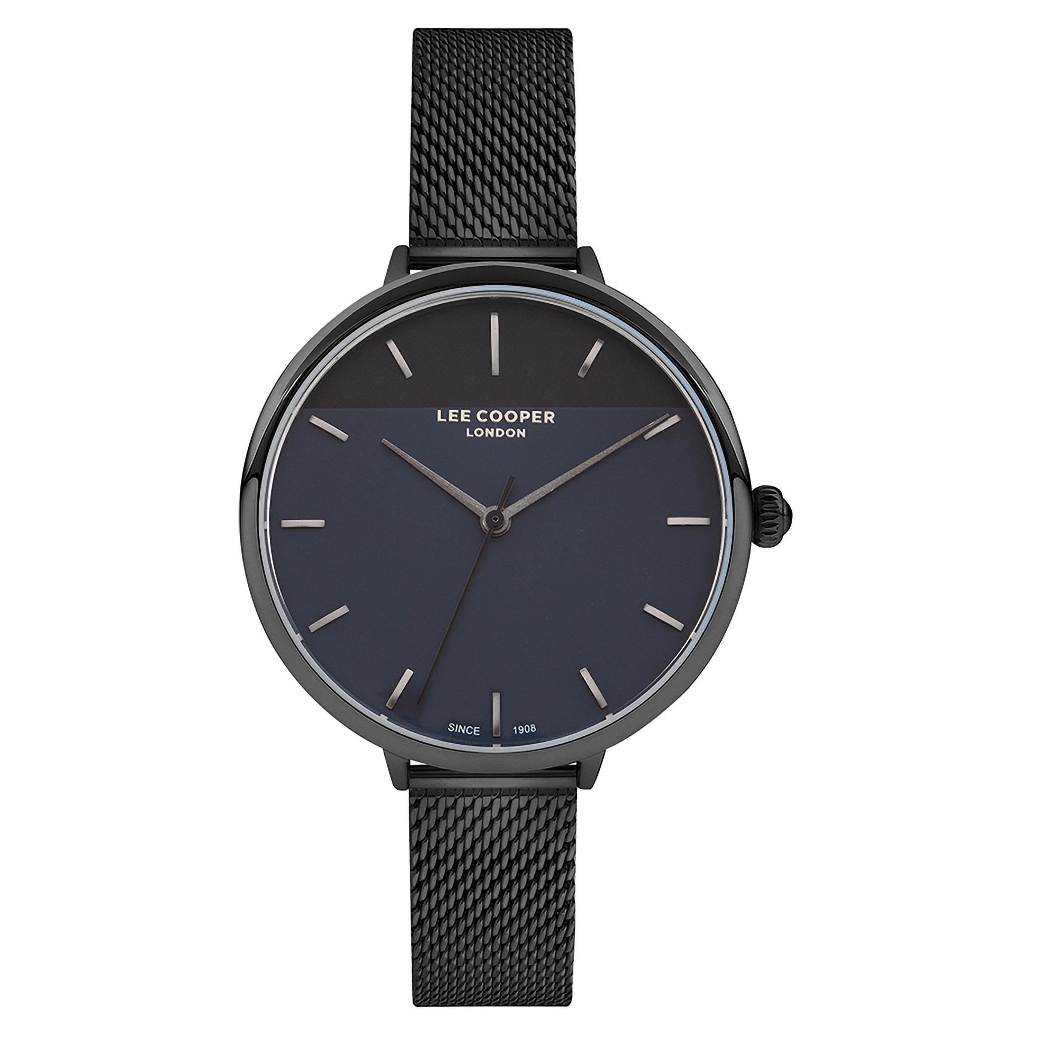ساعة انالوج من لي كوبر للنساء بسوار شبكي مع غون ميتال - LC07021.650-women-watchesandjewellery-watches-image-1