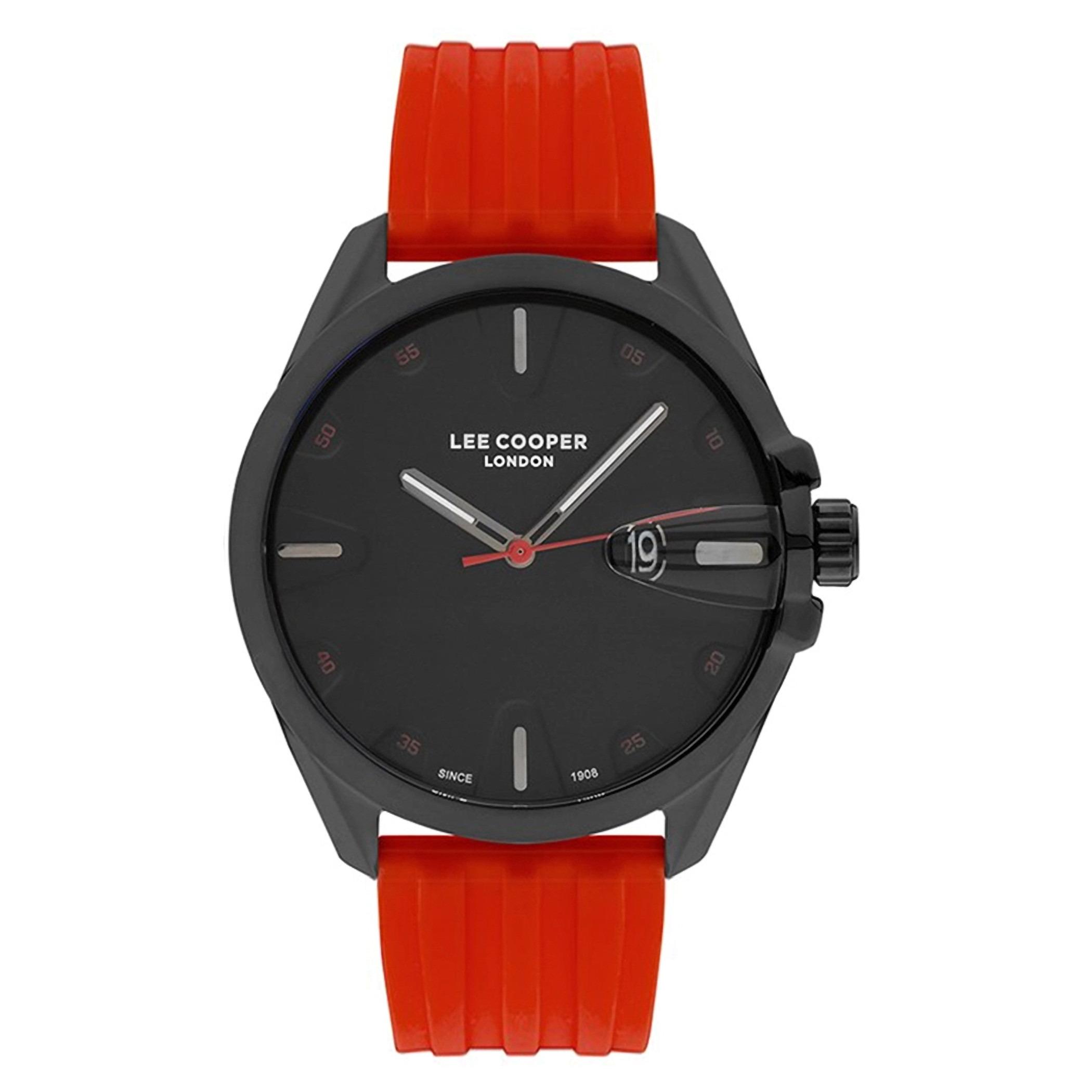 ساعة لي كوبر للرجال بسوار سيليكون أحمر انالوج - LC07053.658-men-watchesandjewellery-watches-image-1