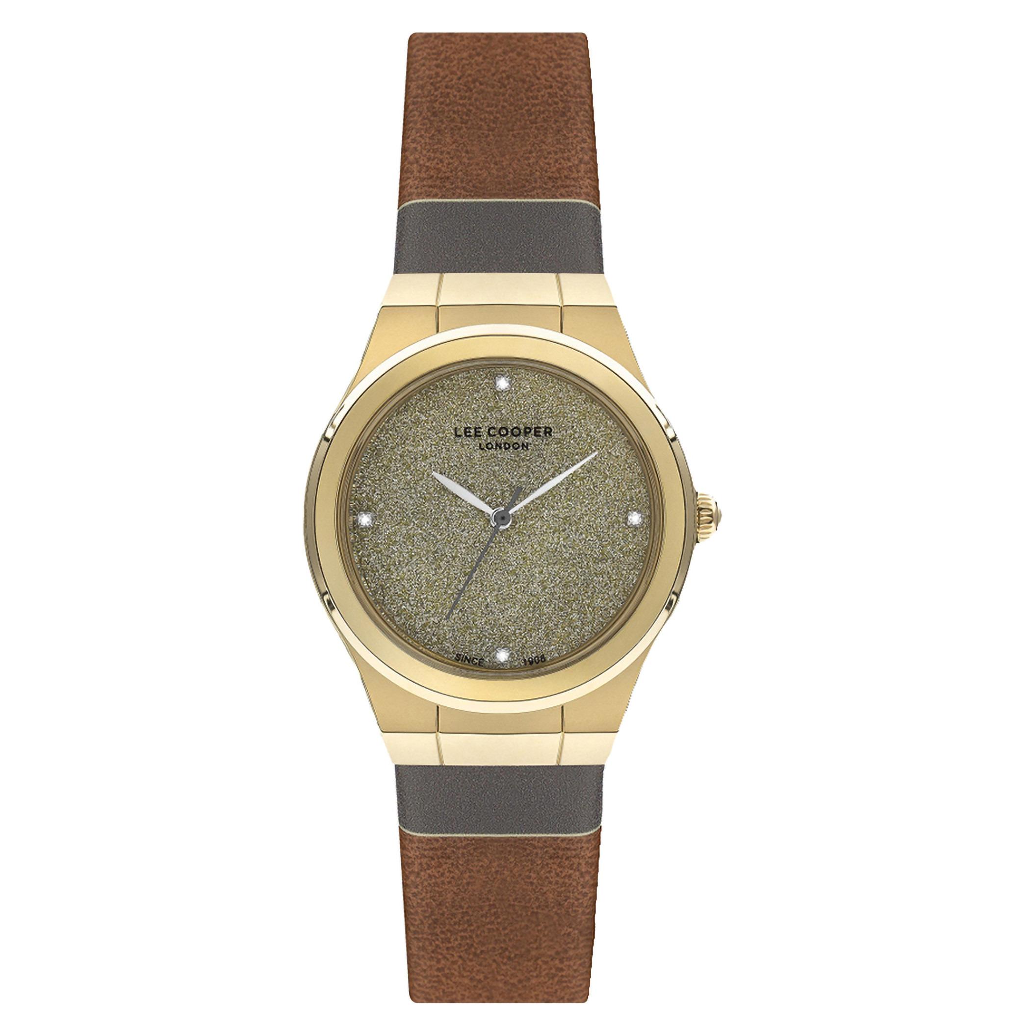 ساعة لي كوبر للنساء بسوار جلدي بني اللون - LC07103.112-women-watchesandjewellery-watches-image-1