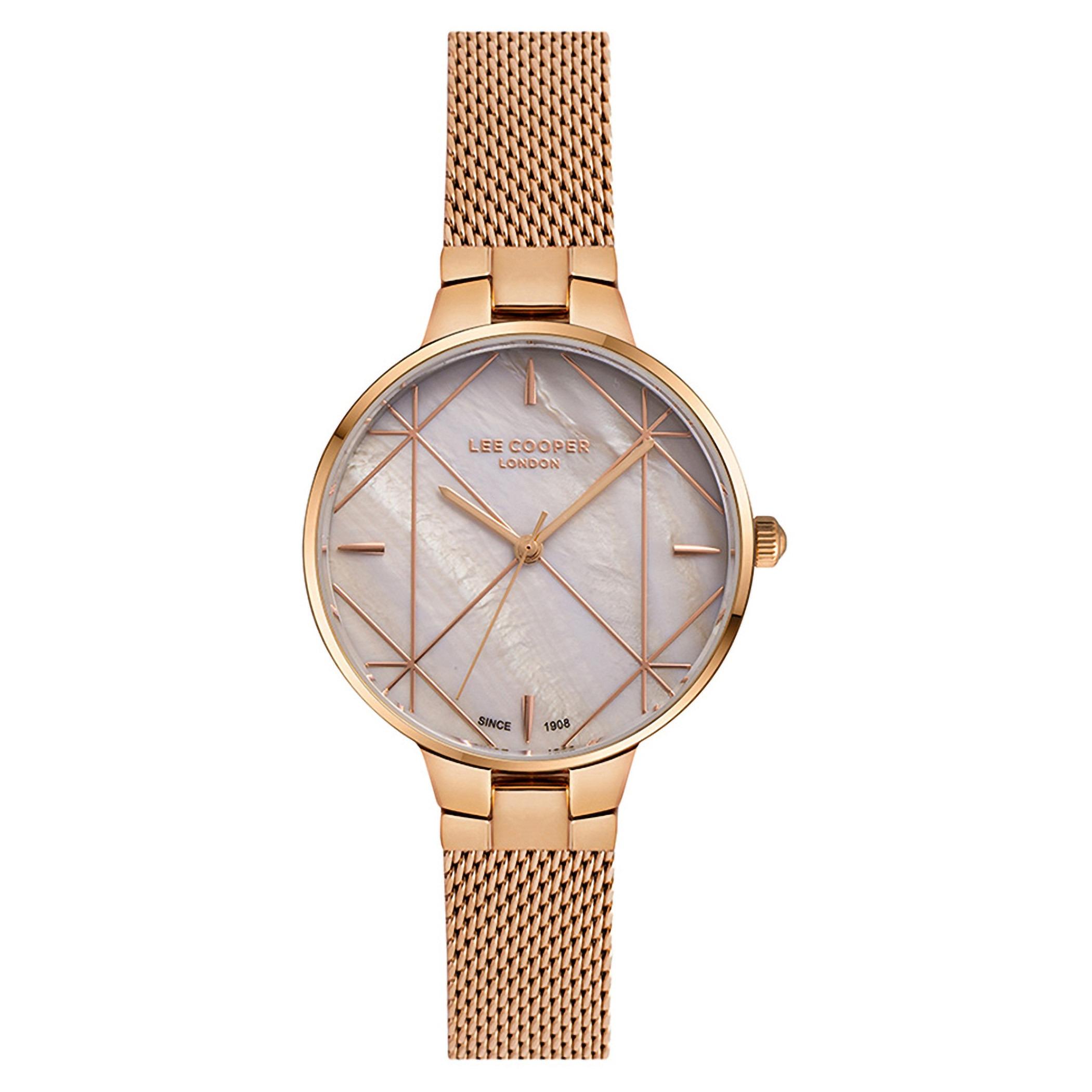 Lee Cooper Women Mesh Rose Gold Strap Analog Watch - LC07036.410-women-watchesandjewellery-watches-image-1