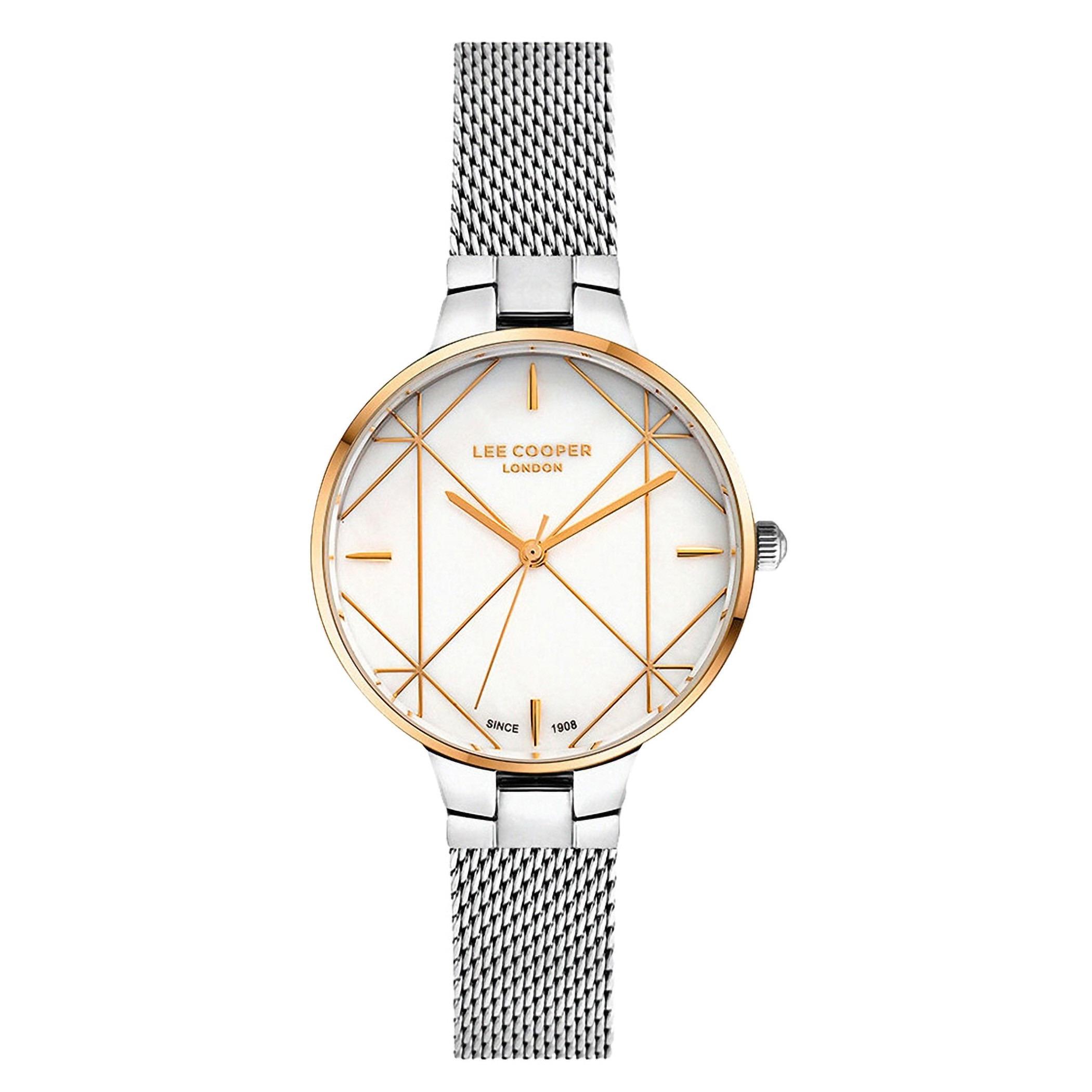 ساعة لي كوبر للنساء بسوار شبكي فضي انالوج - LC07036.520-women-watchesandjewellery-watches-image-1