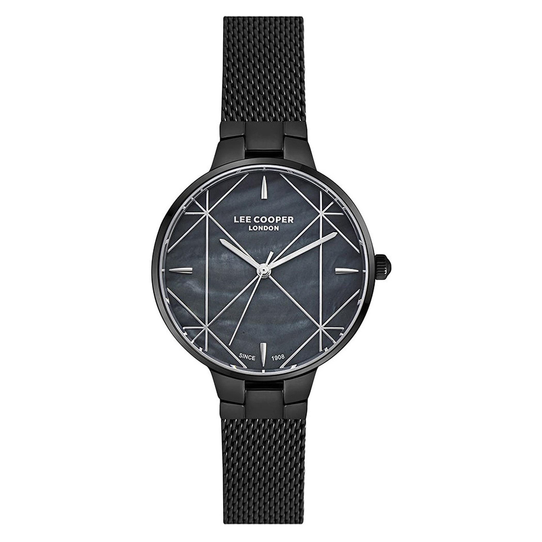 ساعة انالوج من لي كوبر للنساء بسوار شبكي بلون اسود - LC07036.650-women-watchesandjewellery-watches-image-1