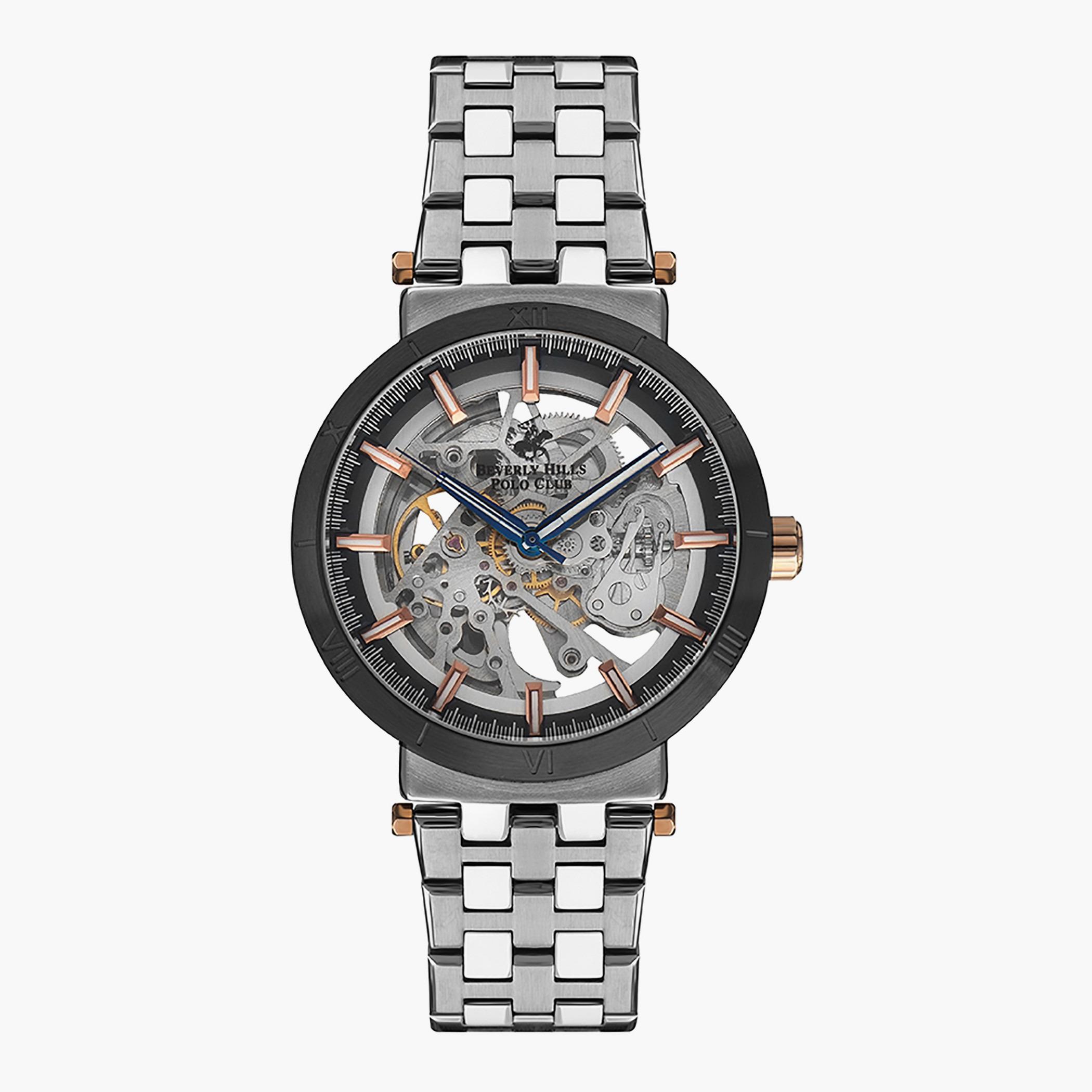 ساعة بيفرلي هيلز بولو كلوب للرجال بسوار فضي ميكانيكية - BP3133X.360-men-watchesandjewellery-watches-image-1