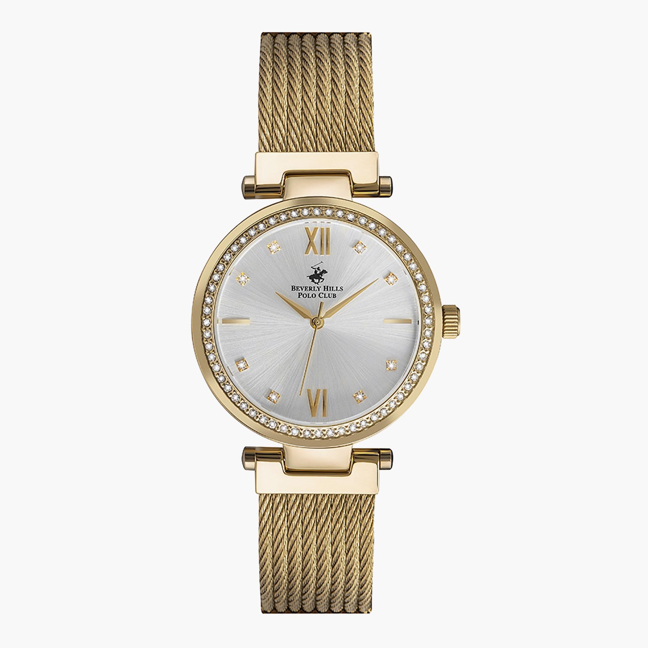 ساعة بيفرلي هيلز بولو كلوب للنساء بسوار ذهبي انالوج - BP3178C.130-women-watchesandjewellery-watches-image-1