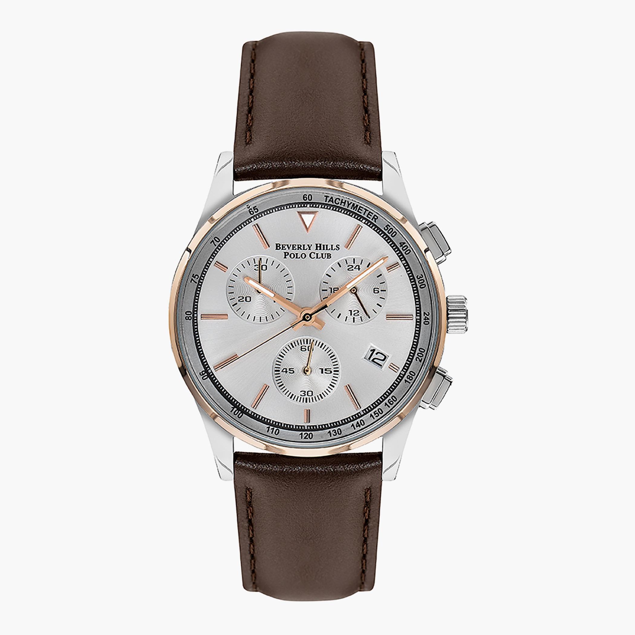 ساعة بيفرلي هيلز بولو كلوب للرجال بسوار بني كرونوغراف - BP3215X.532-men-watchesandjewellery-watches-image-1